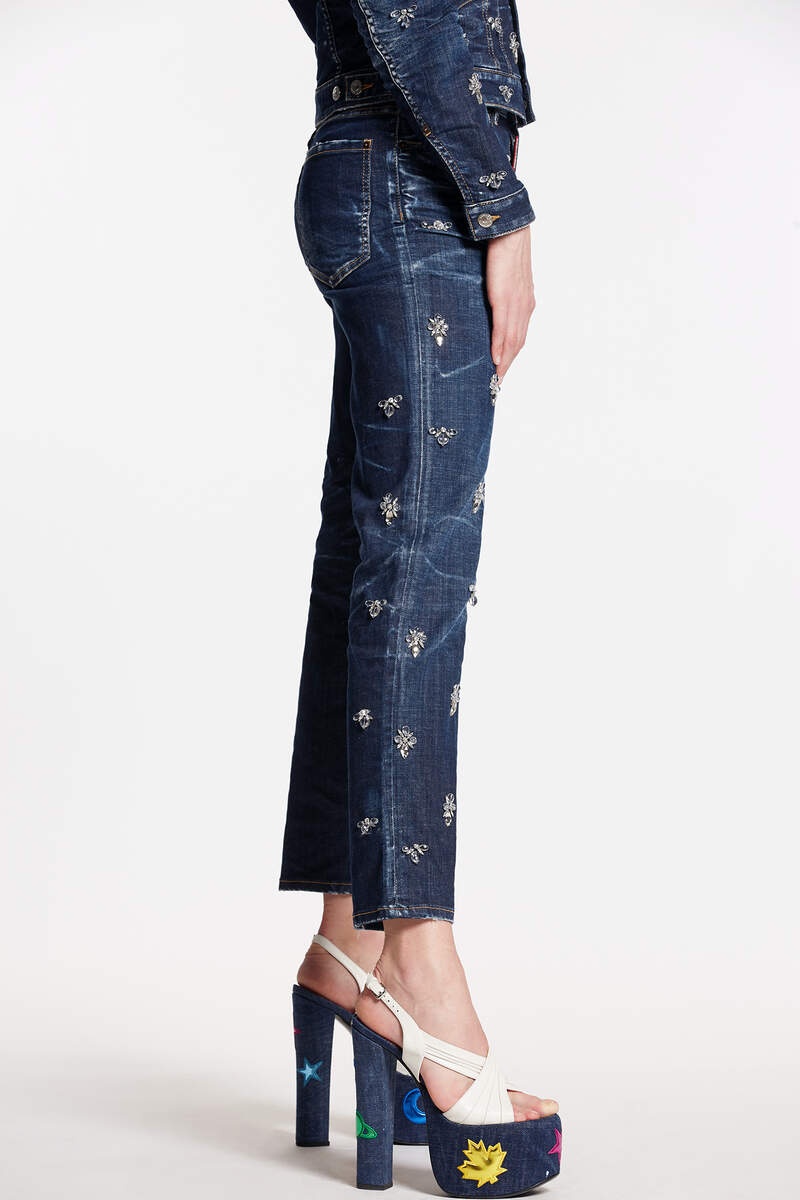 CRYSTAL FLIES WASH BOSTON JEANS - 6