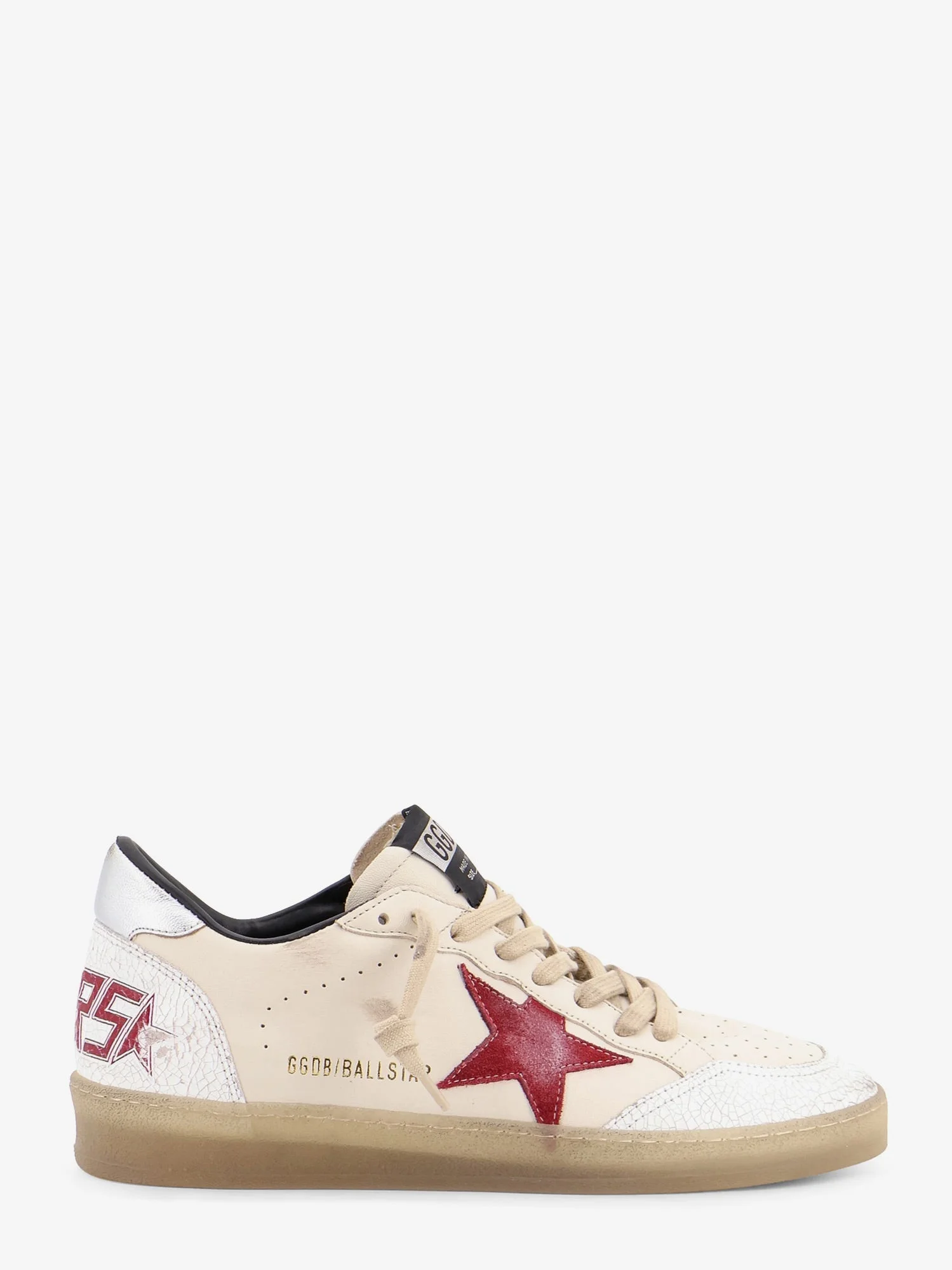 Golden Goose Deluxe Brand Men Ballstar Leather Sneakers With Iconic Side Logo - 1