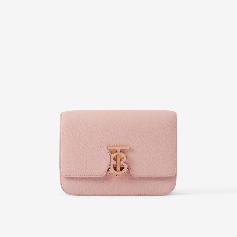 Topstitched Grainy Leather Small TB Bag - 1