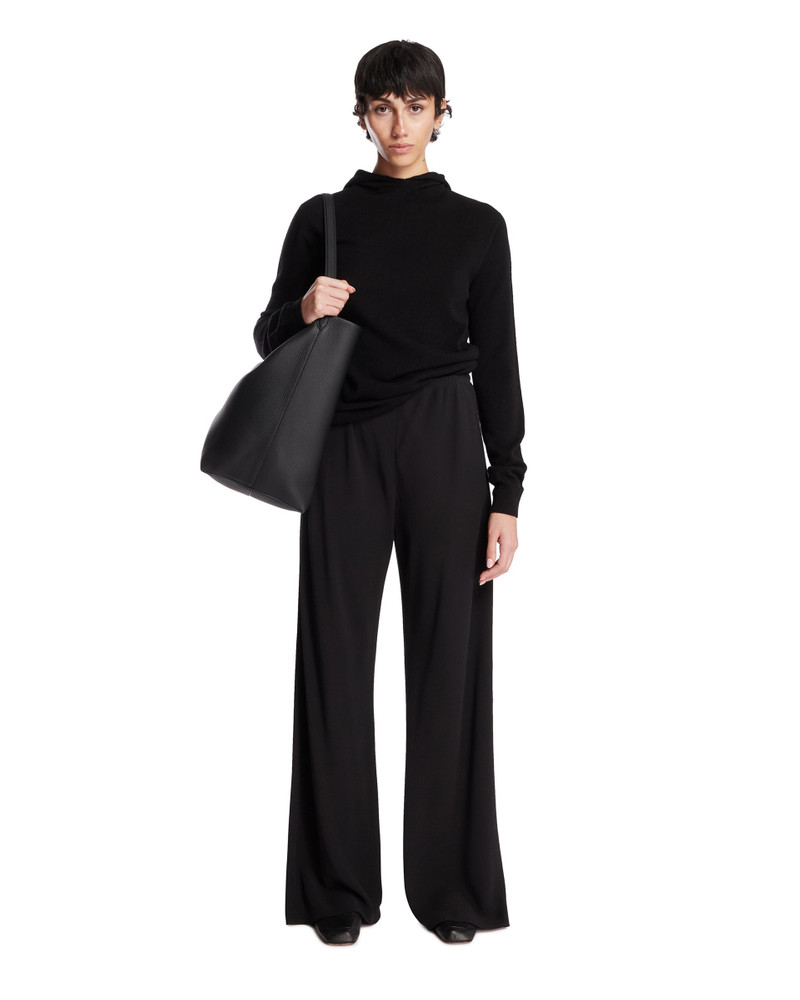 The Row Black Cashmere Hooded Sweater outlook