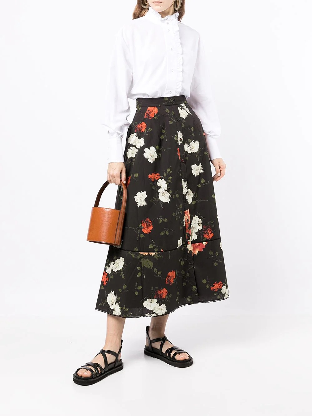 floral-print pleated skirt - 2