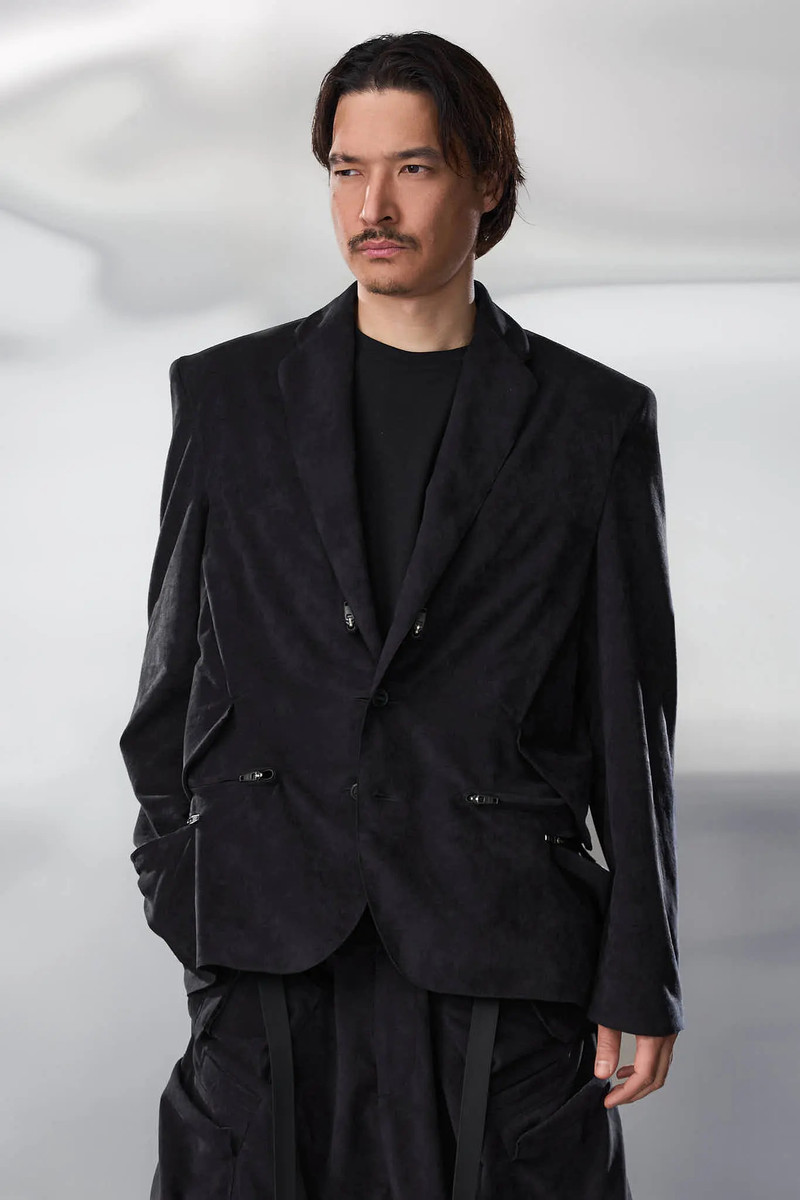 J130-TO Scrim Laced Ultra-Microfiber Blazer 13