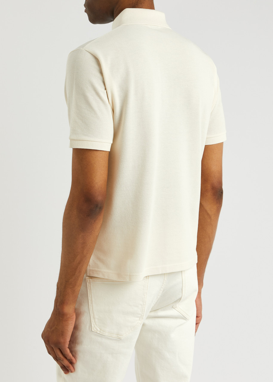 Logo piqué cotton-blend polo shirt - 3