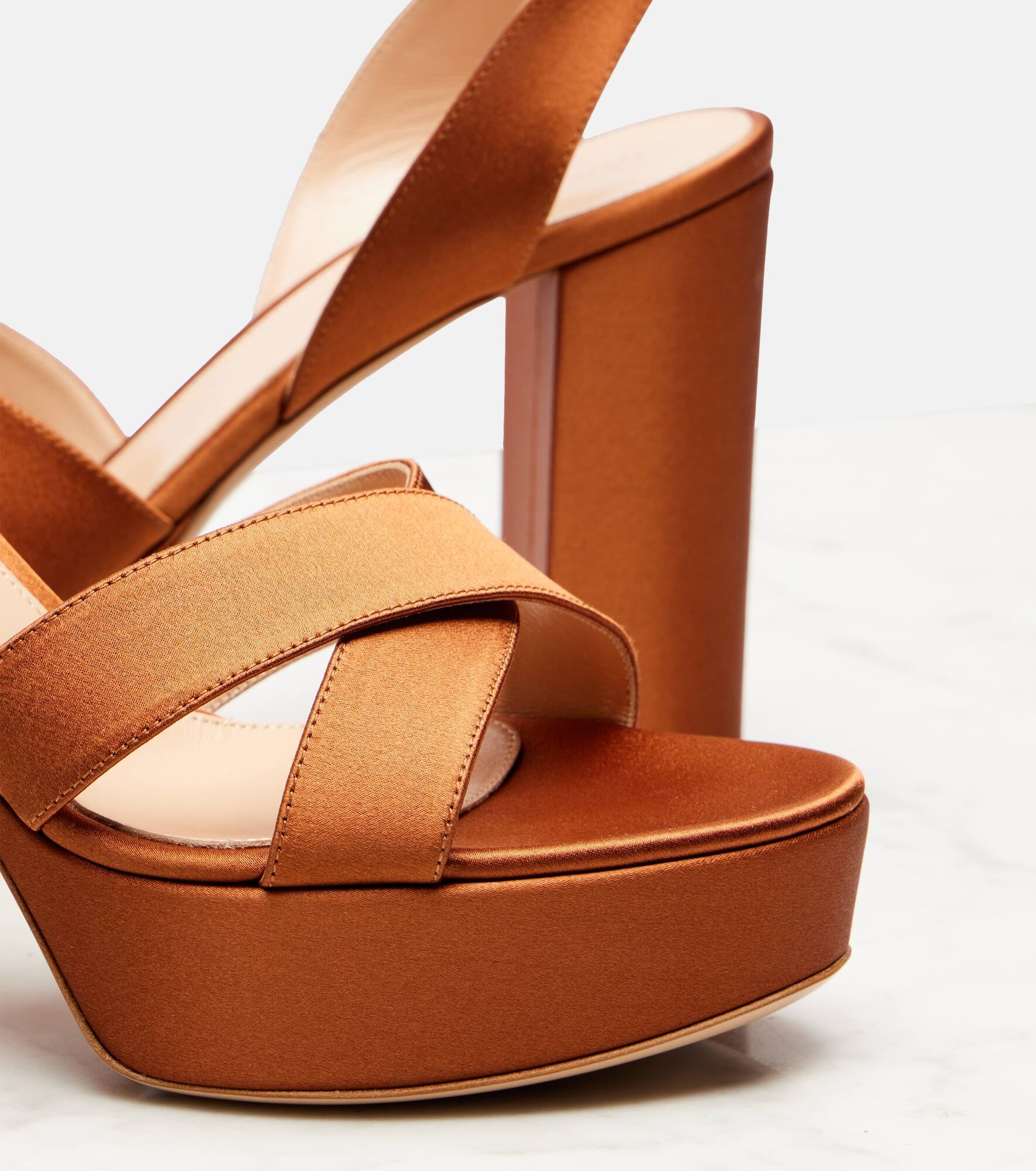 Sabrina satin crêpe platform sandals - 5