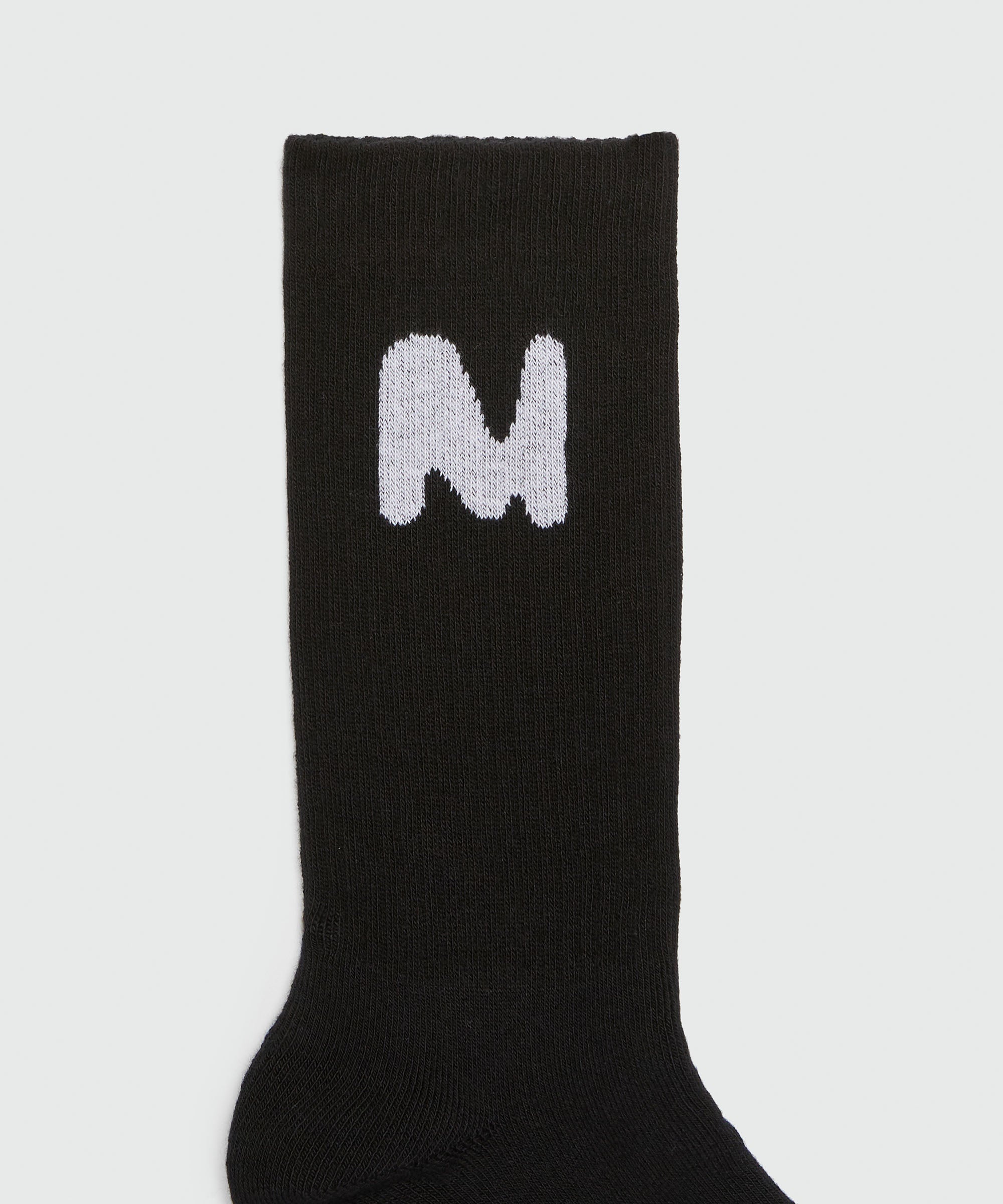 Black socks with "TheMwave" jacquard graphic - 2