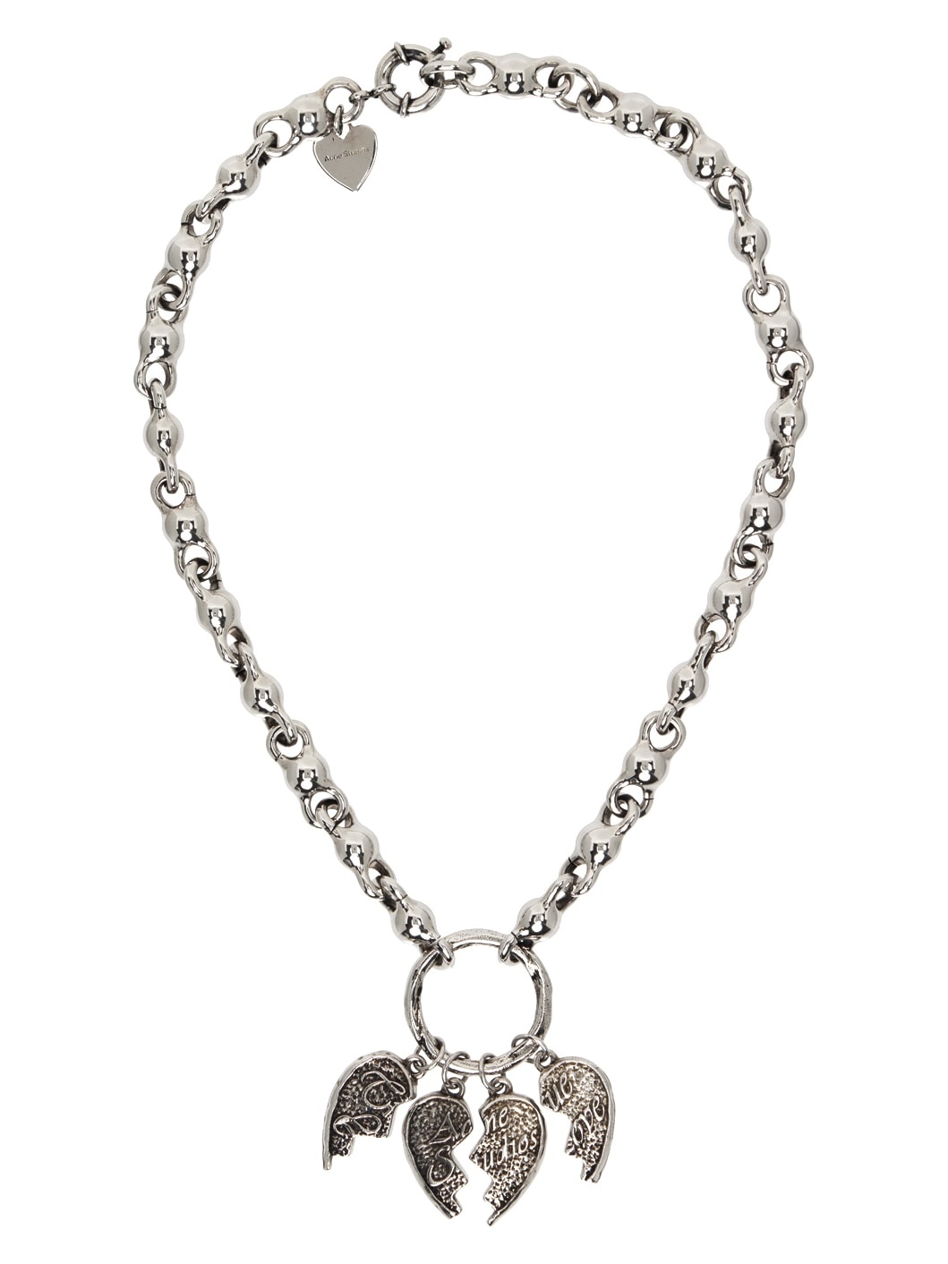 Silver Agoflus Multi Broken Heart Necklace - 1