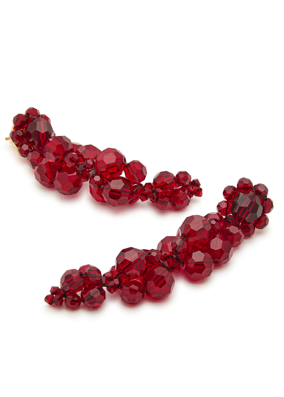 Simone Rocha Cluster Crystal-embellished Drop Earrings - 3