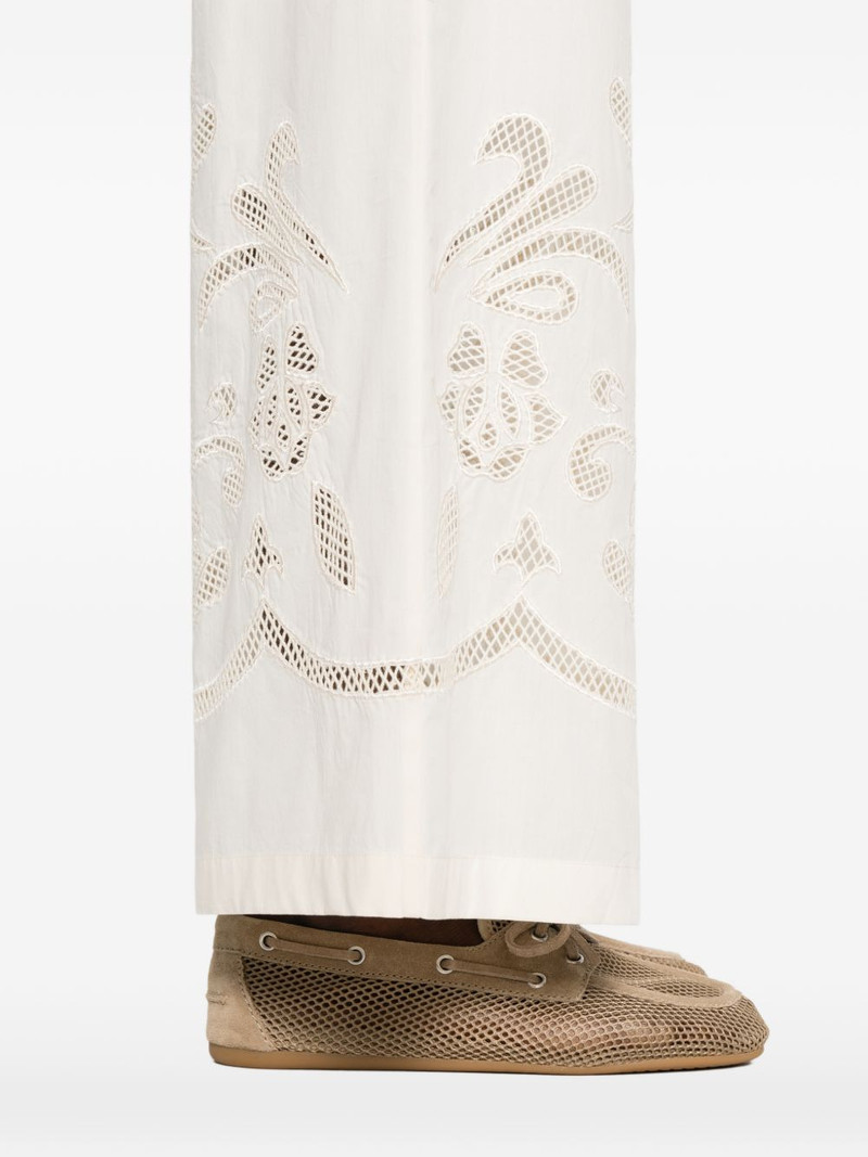 floral-embroidered palazzo pants 5