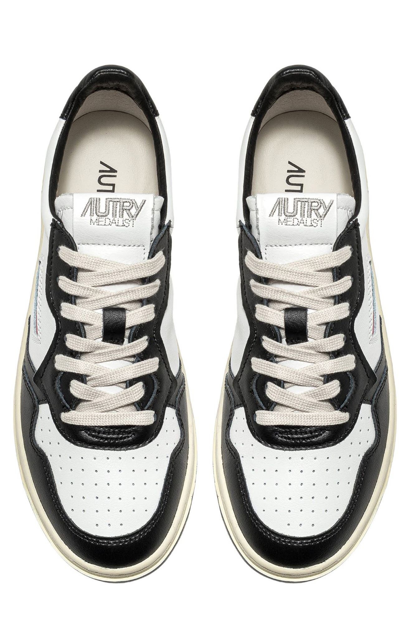AUTRY Medalist Low Sneaker in Wht/Blk at Nordstrom - 4