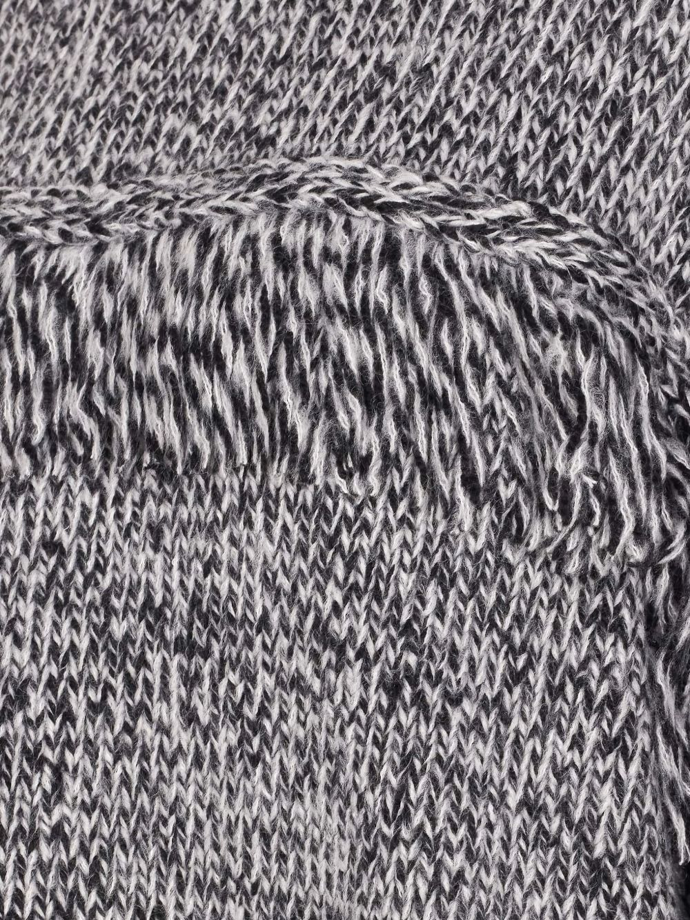 high-neck fringe-detail sweater - 3