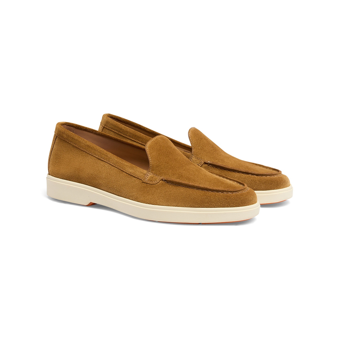 Women's light brown suede loafer - 3