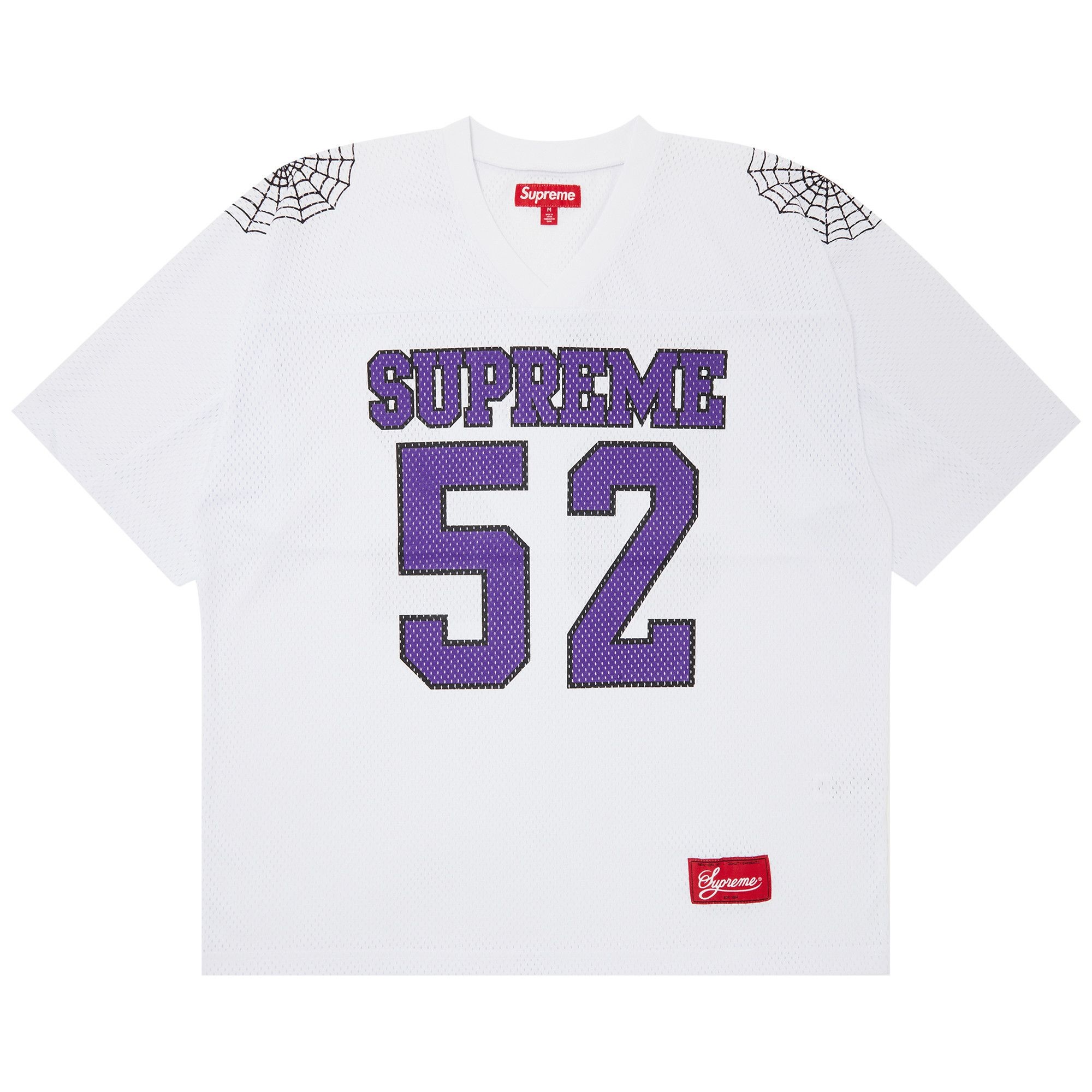 Supreme Spiderweb Football Jersey 'White' - 1