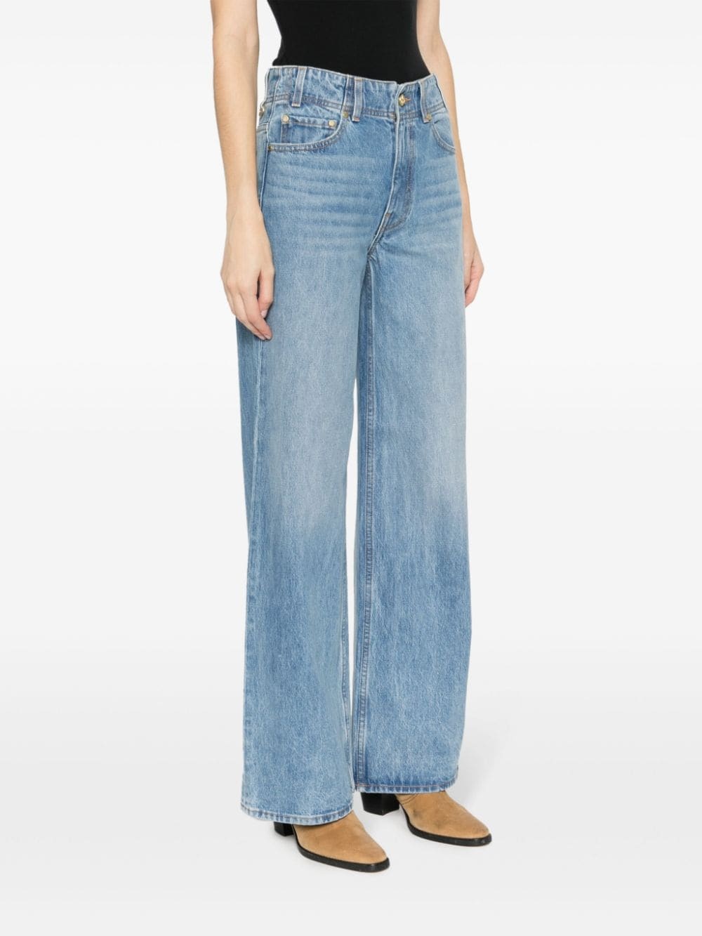 high-rise wide-leg jeans - 3