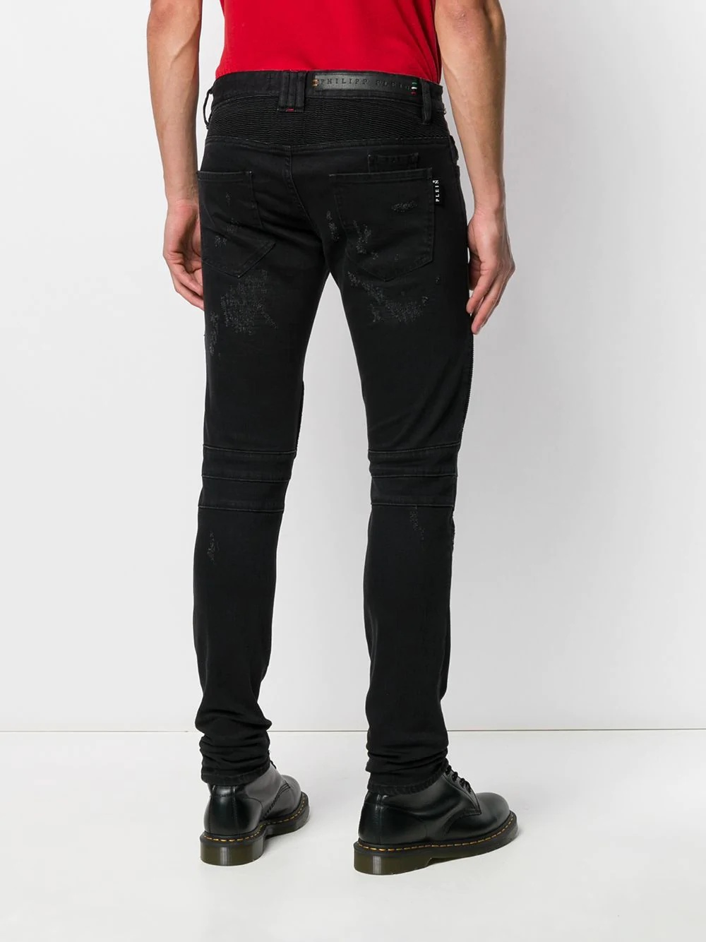 distressed slim-fit jeans - 4