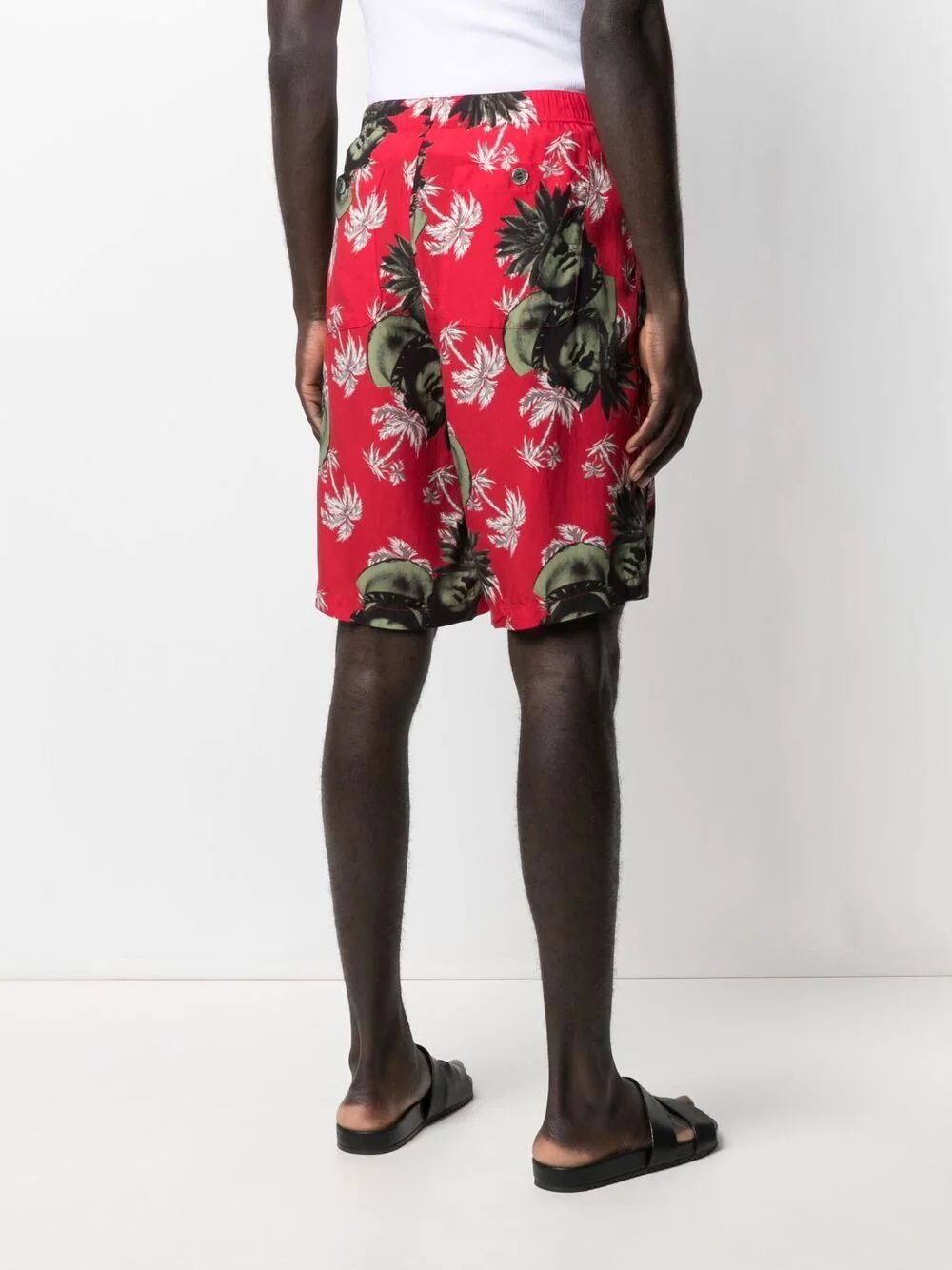 graphic-print track shorts - 4