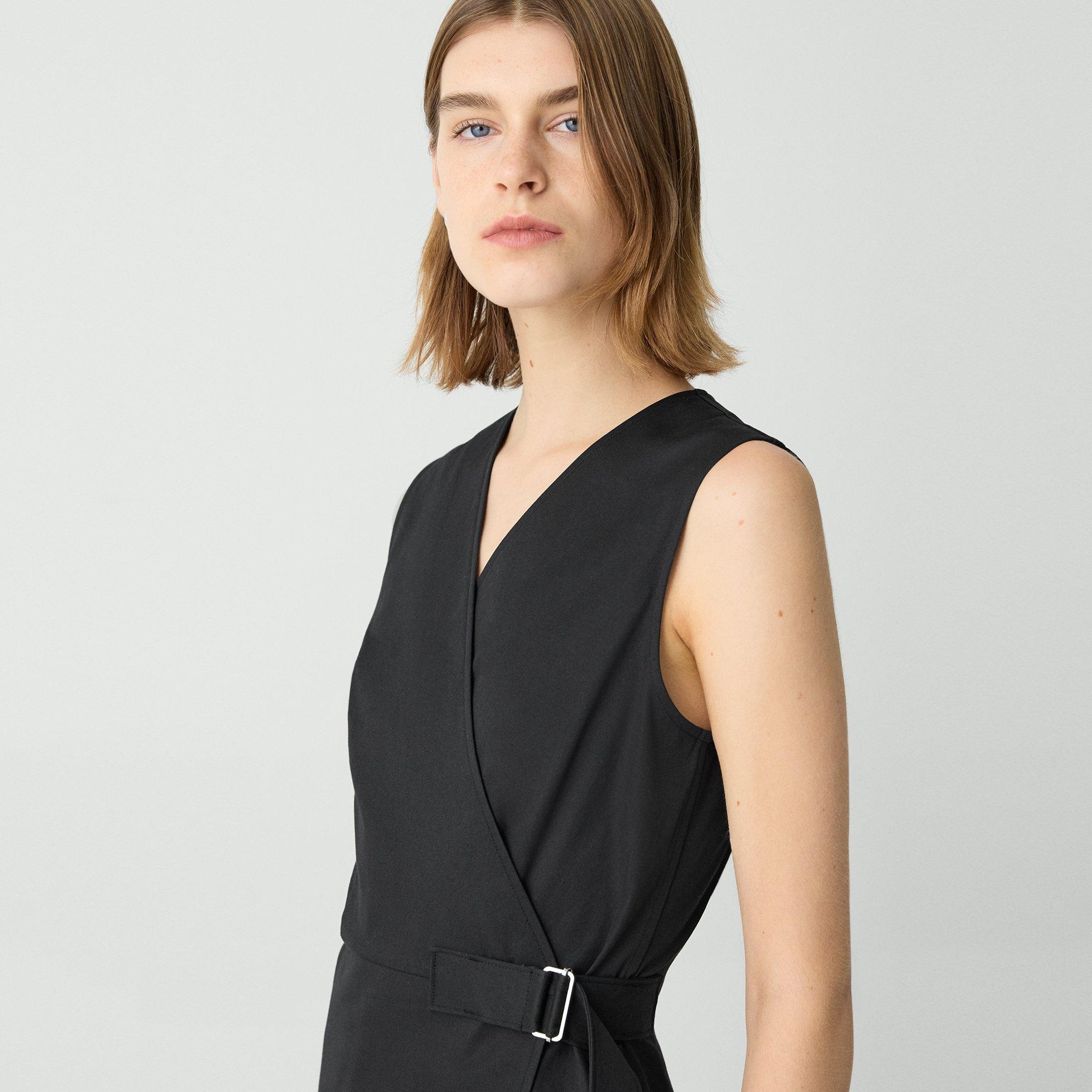 Sleeveless Wrap Top in Cotton Chino - 5