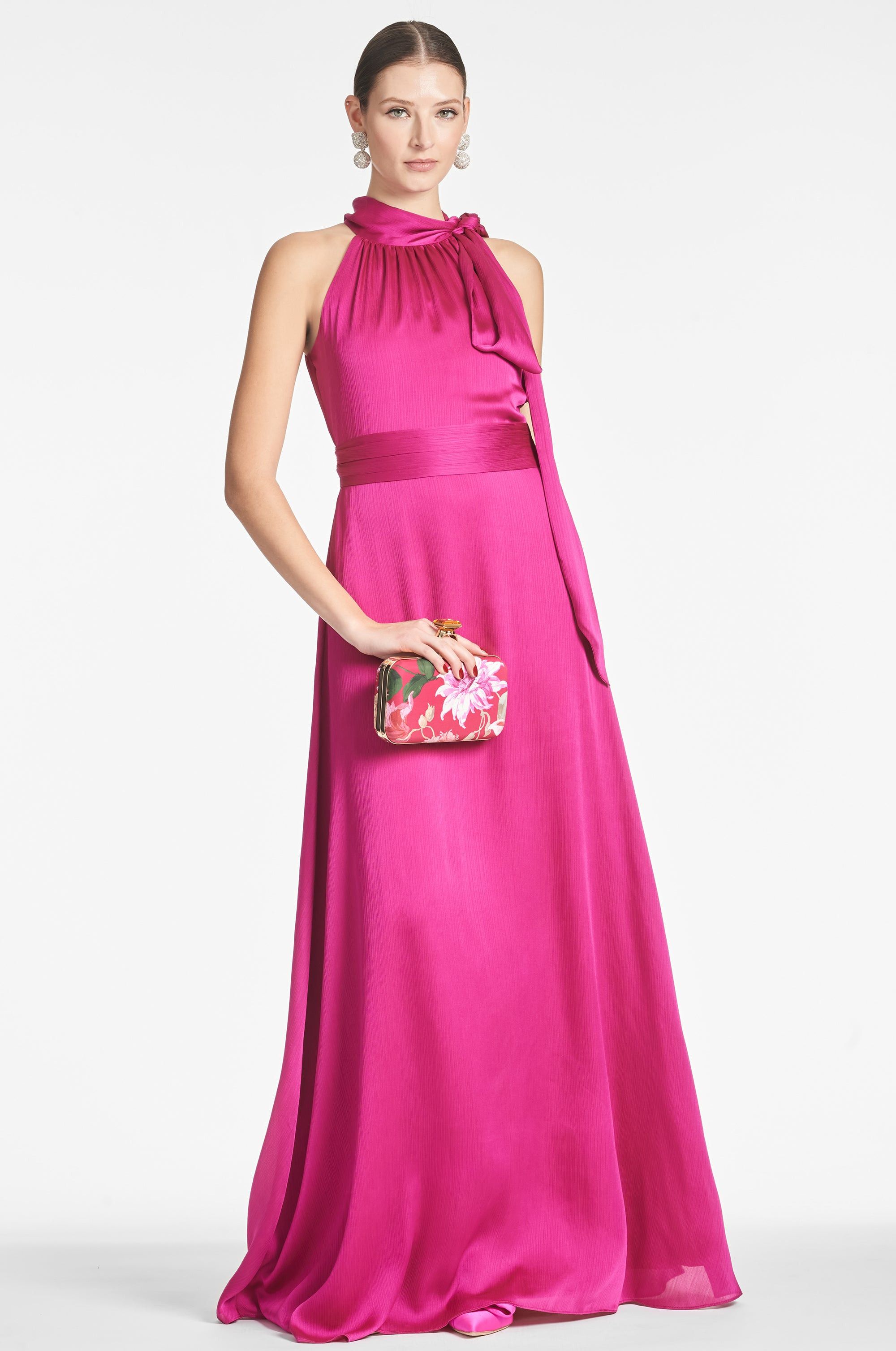On the Rocks Clutch - Deep Pink Dahlia - 5