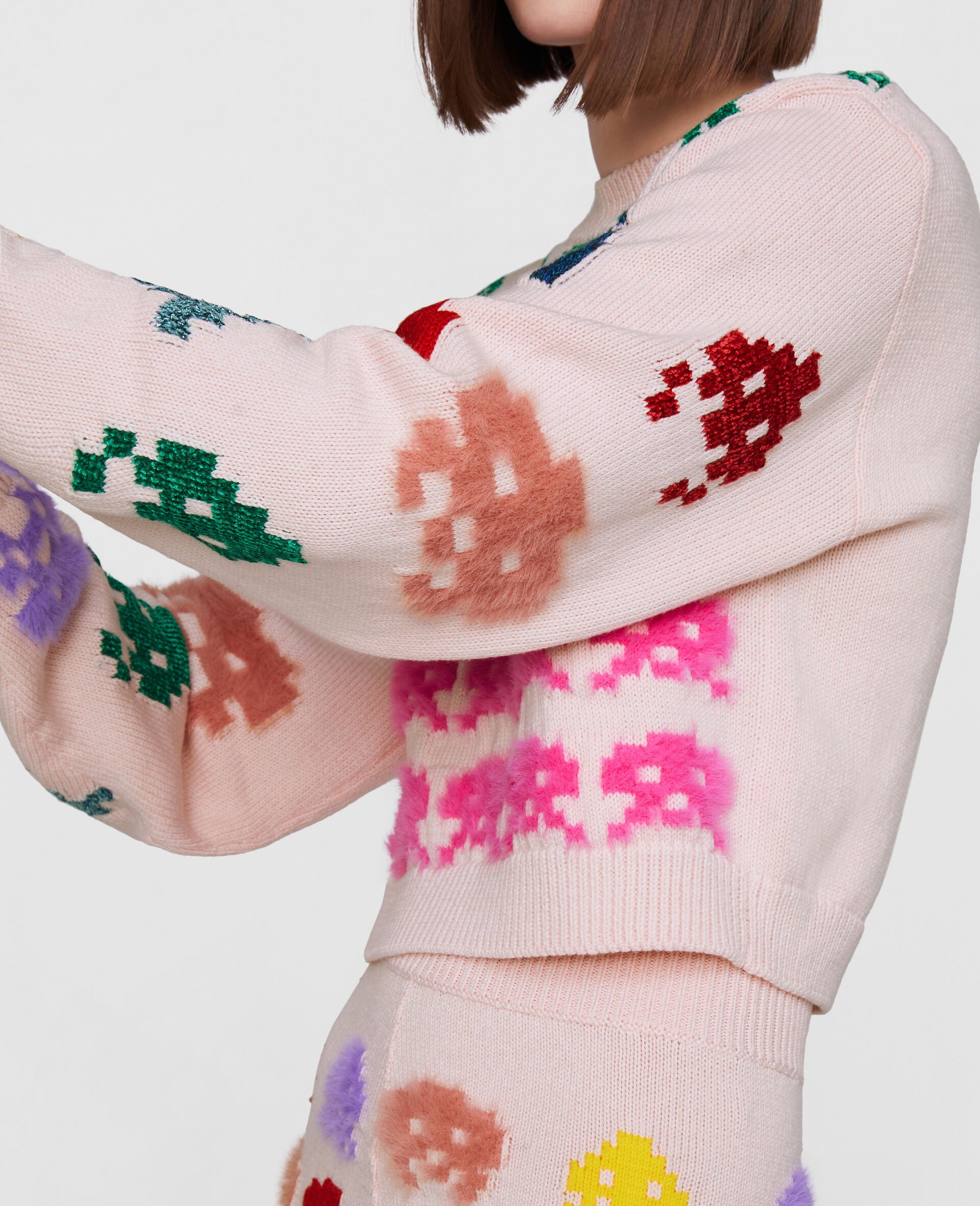 Gamer Cropped Knit Sweater - 4