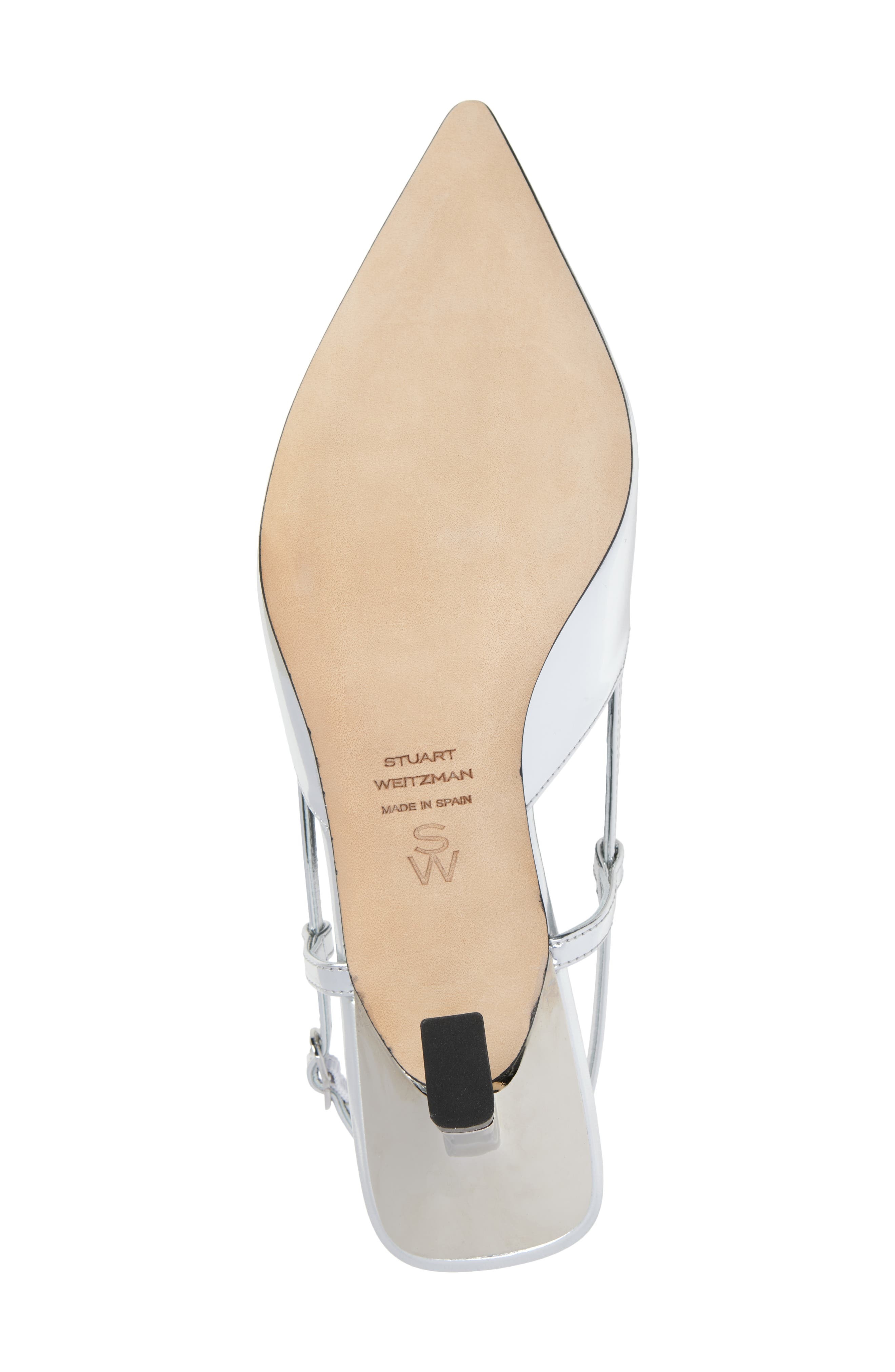 Stuart Weitzman Vinnie 50 Slingback Pump in Silver at Nordstrom - 6
