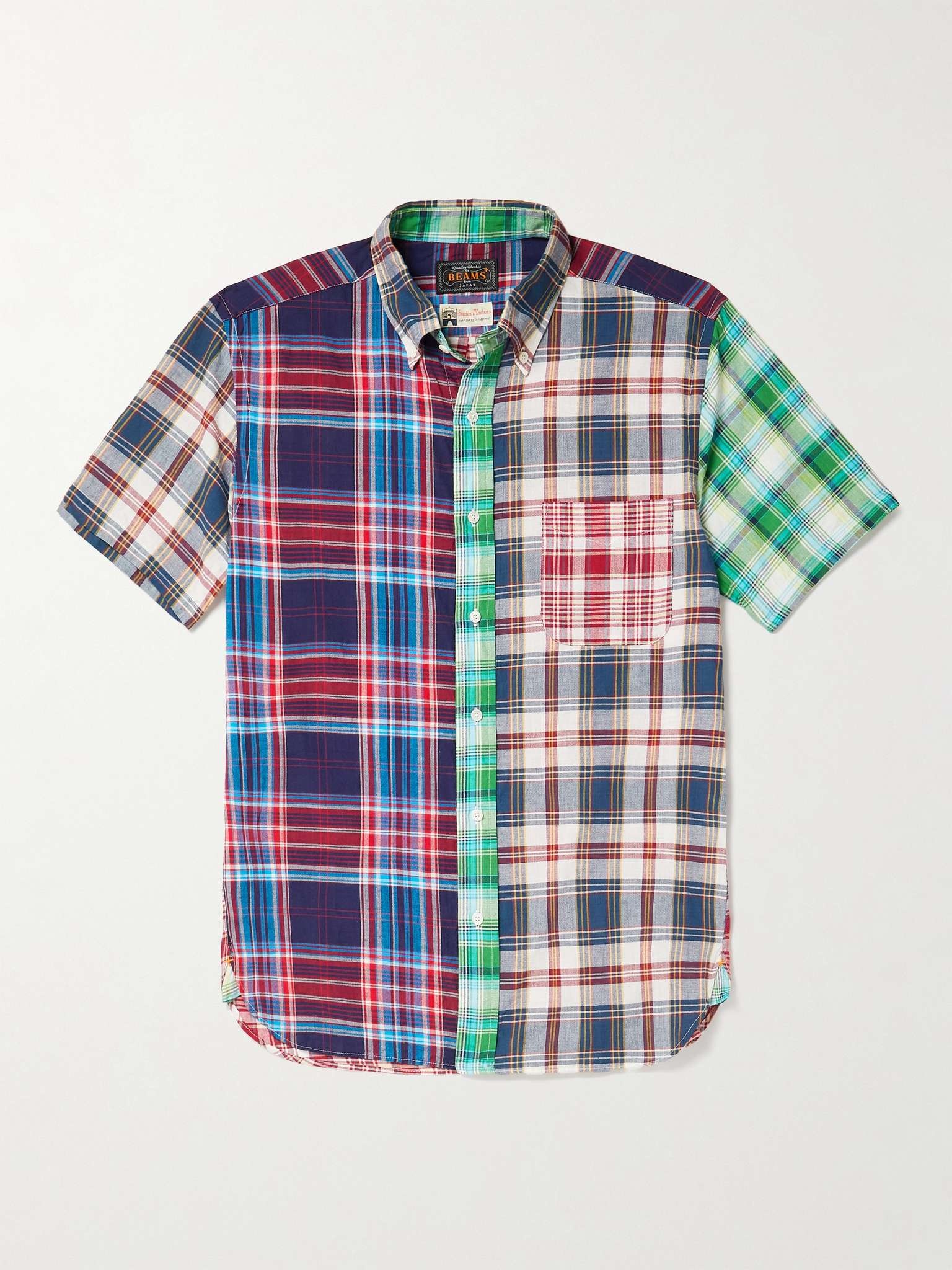 Patchwork Checked Cotton-Poplin Shirt - 1