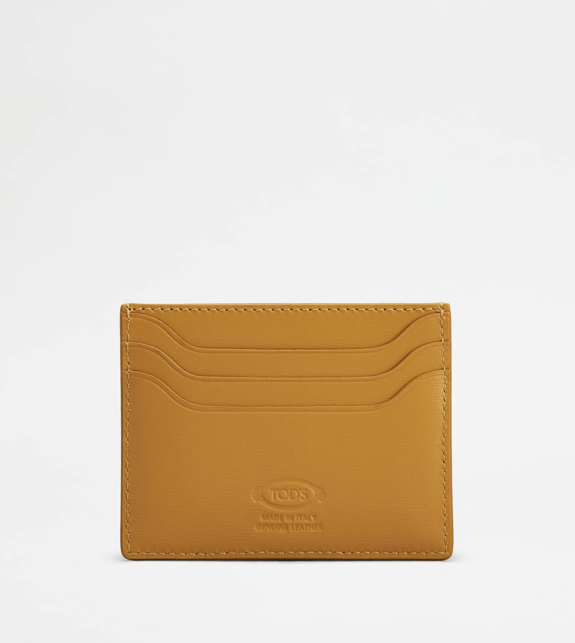 TOD'S CARD HOLDER IN LEATHER - YELLOW - 2