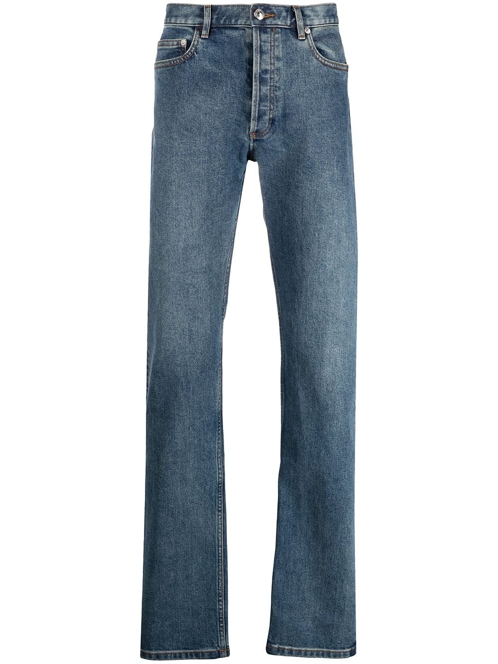 mid-rise straight-leg jeans - 1