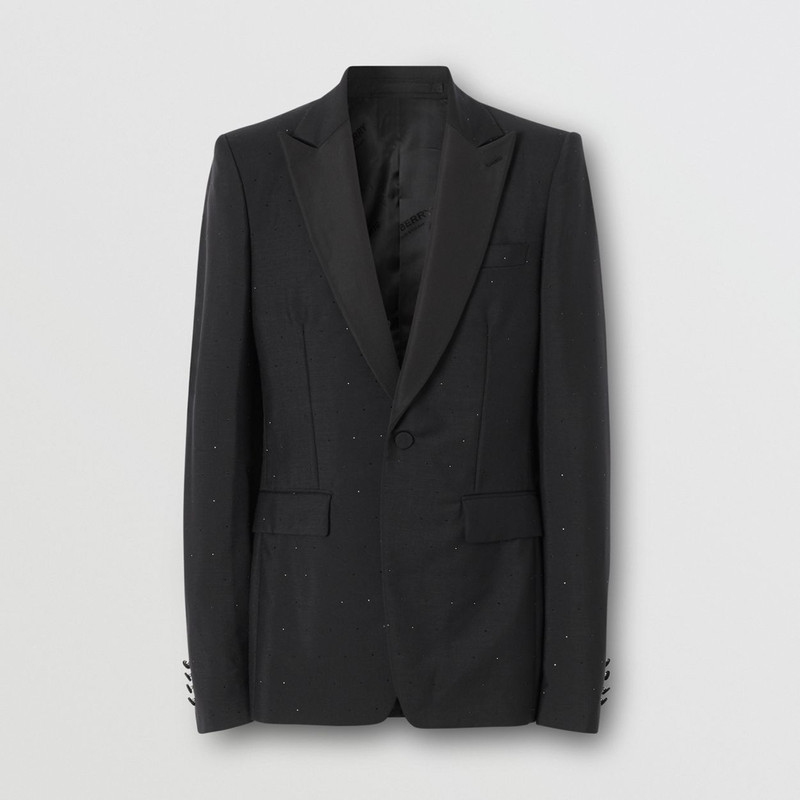 English Fit Embellished Wool Mohair Tailored Jacket 1