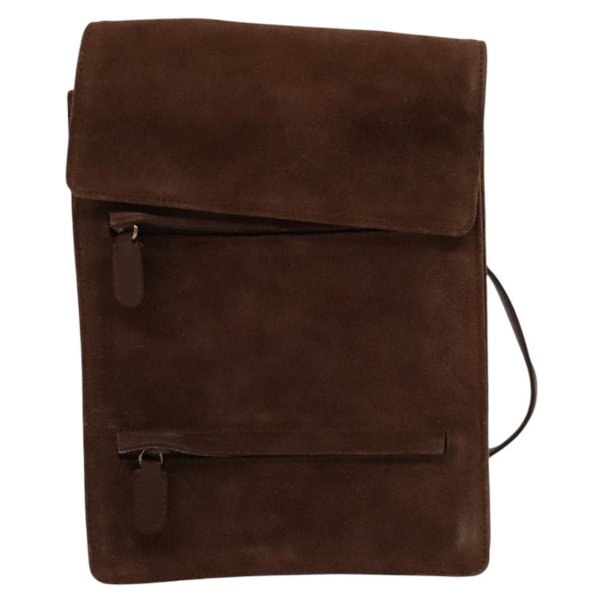 GUCCI Horsebit Backpack Suede Brown Gold - 13