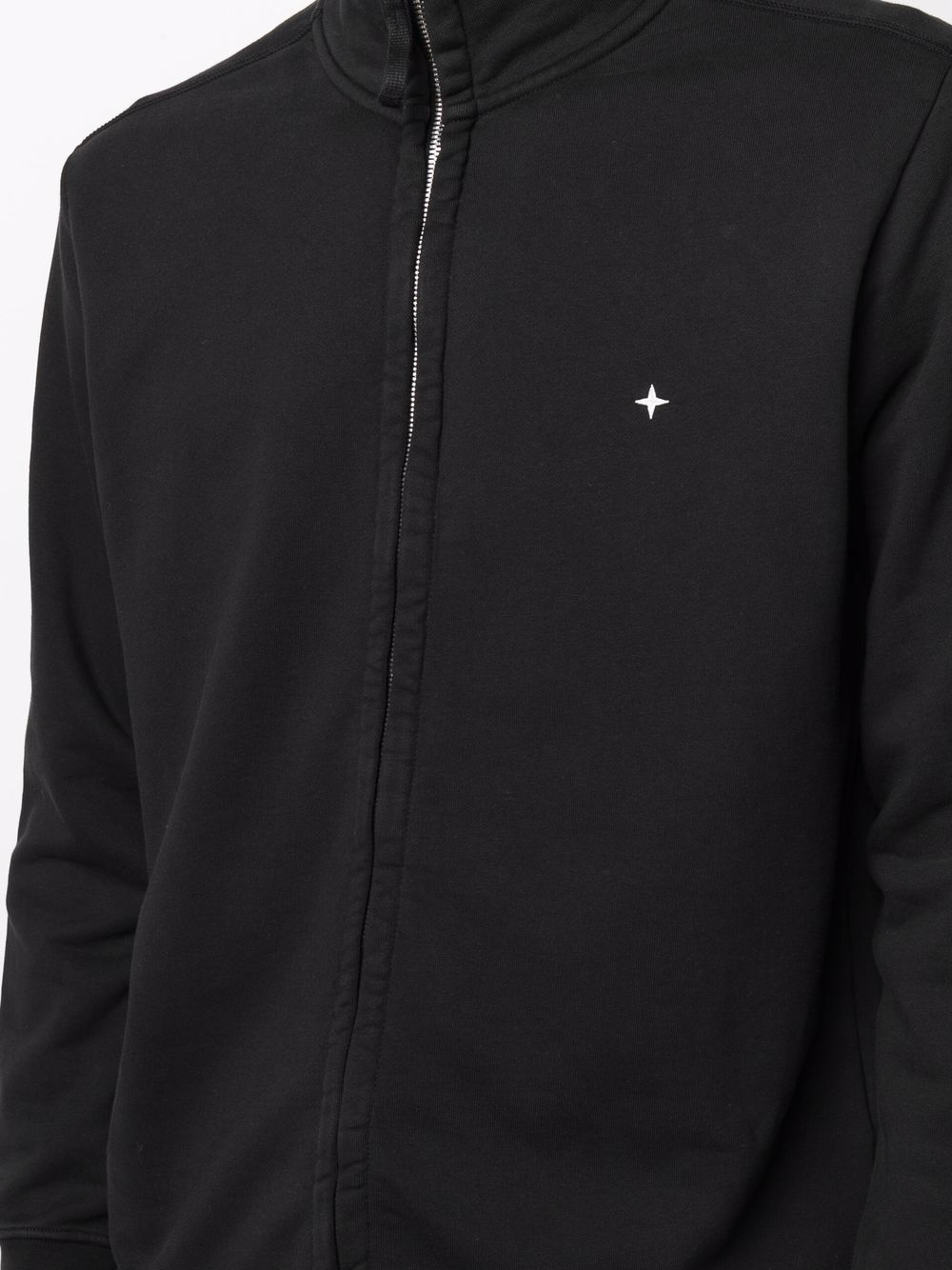 embroidered logo zipped sweatshirt - 5