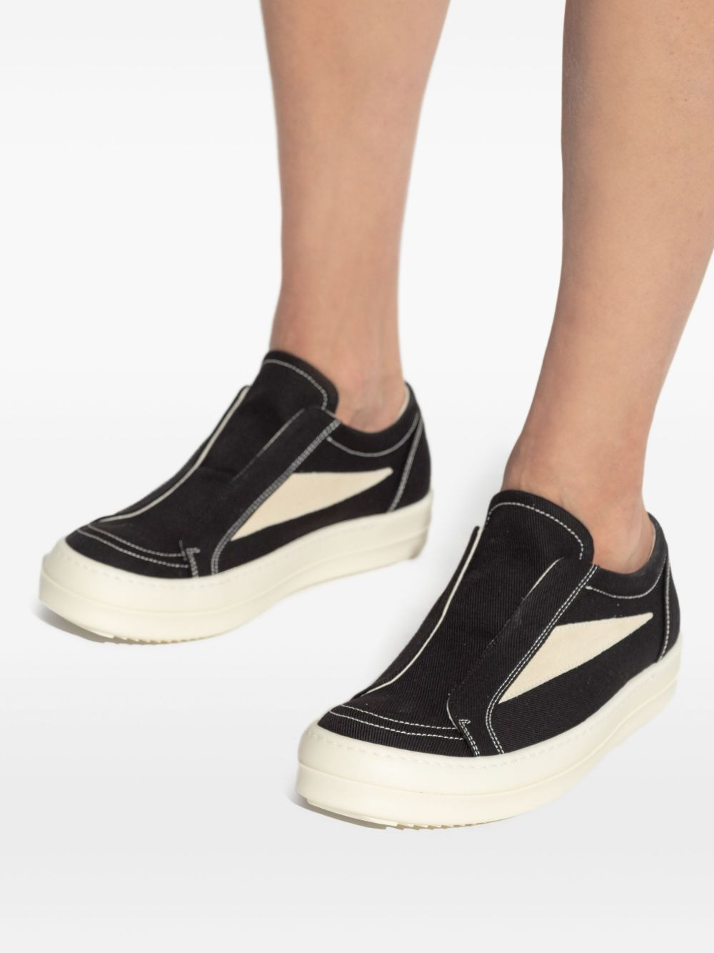 panelled slip-on sneakers - 4