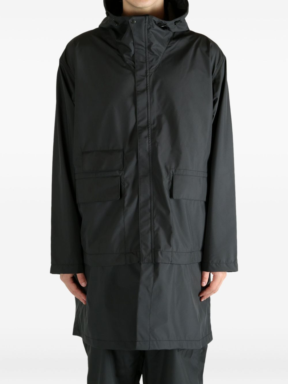 hooded pocket coat - 3