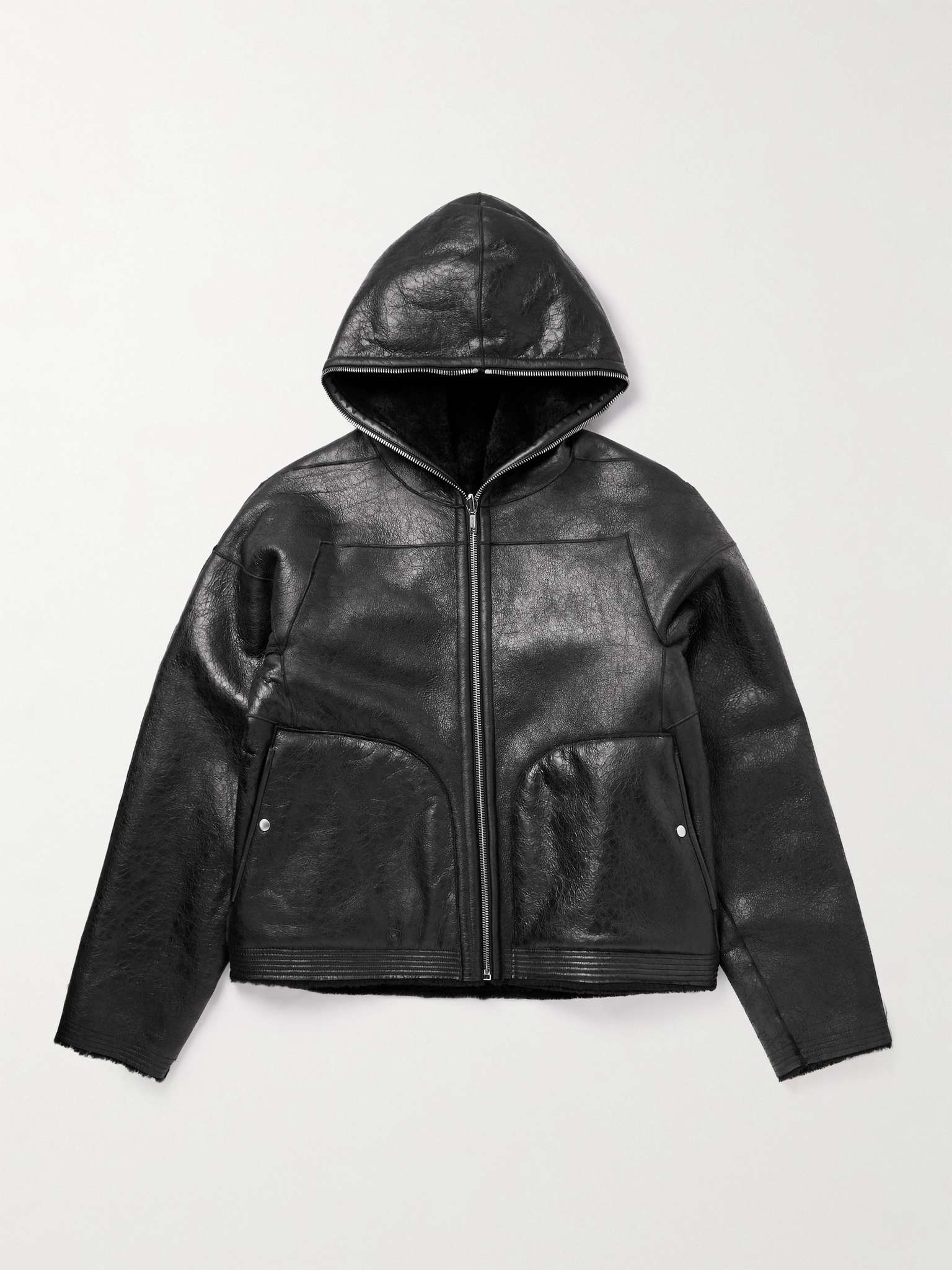 Reversible Shearling Hooded Jacket - 1