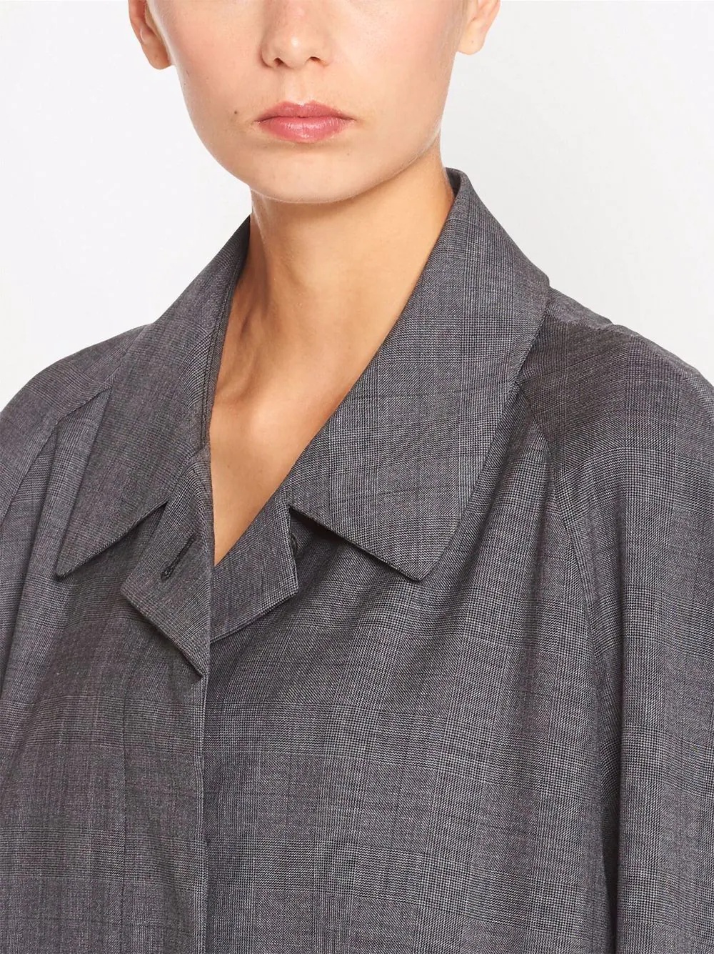 Prince of Wales check wool coat - 5