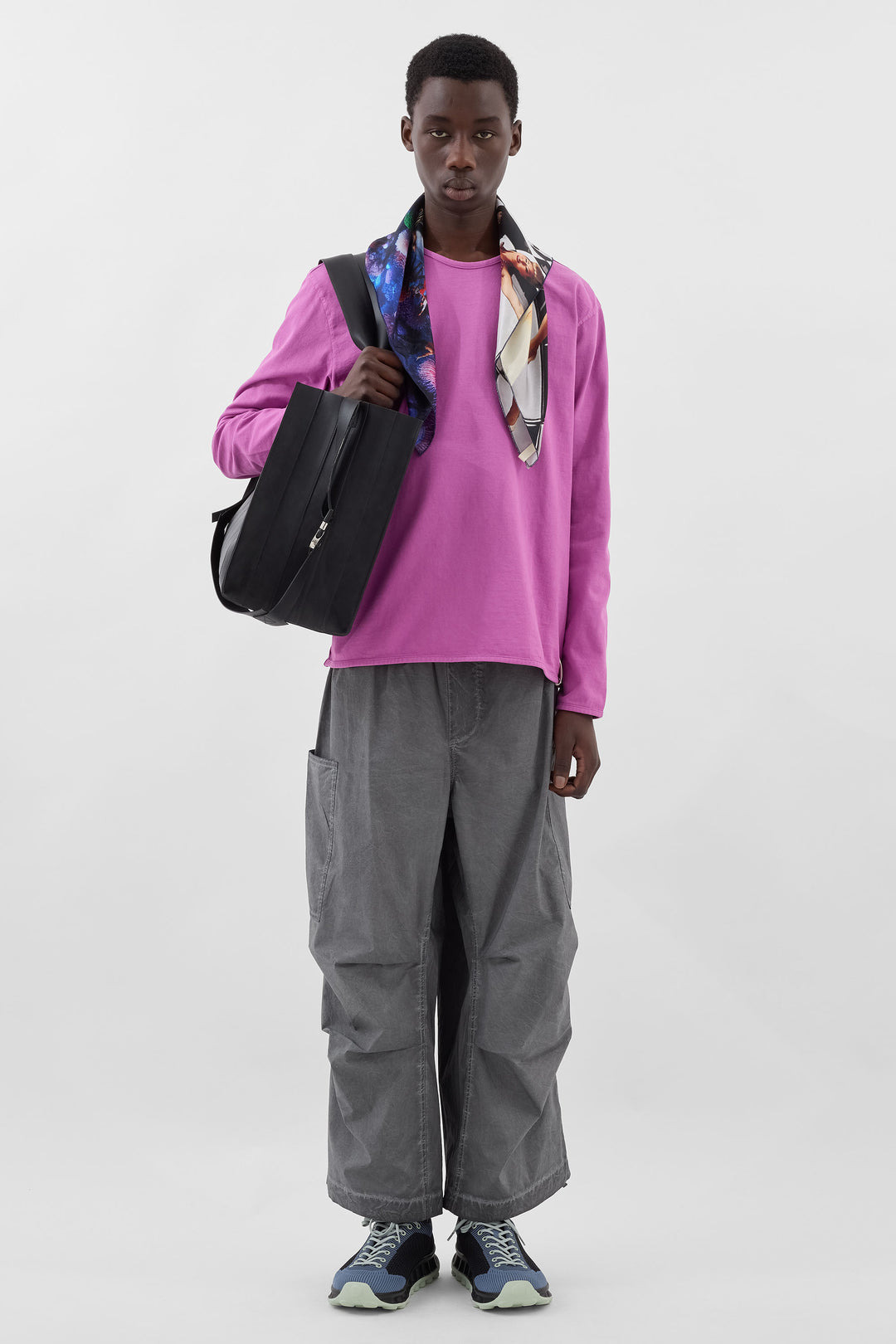 CARGO PANTS W COULISSE / anthracite - 3