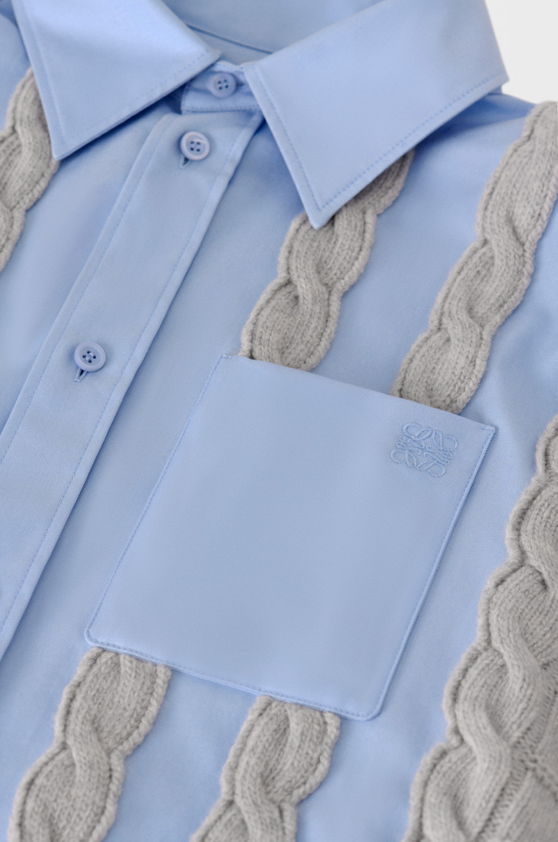 Hybrid shirt in cotton and wool 6
