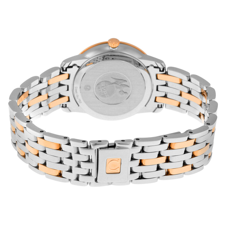 Omega De Ville Blue Diamond Dial Steel and 18K Rose Gold Ladies Watch 424.20.27.60.53.001 - 3