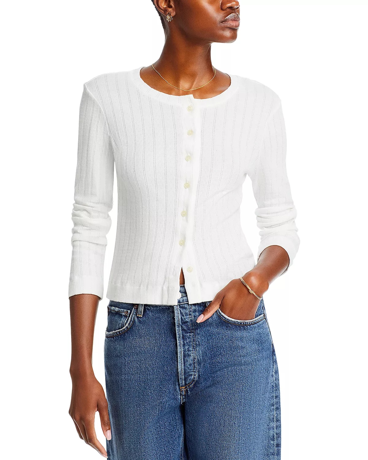 Crewneck Cardigan - 1