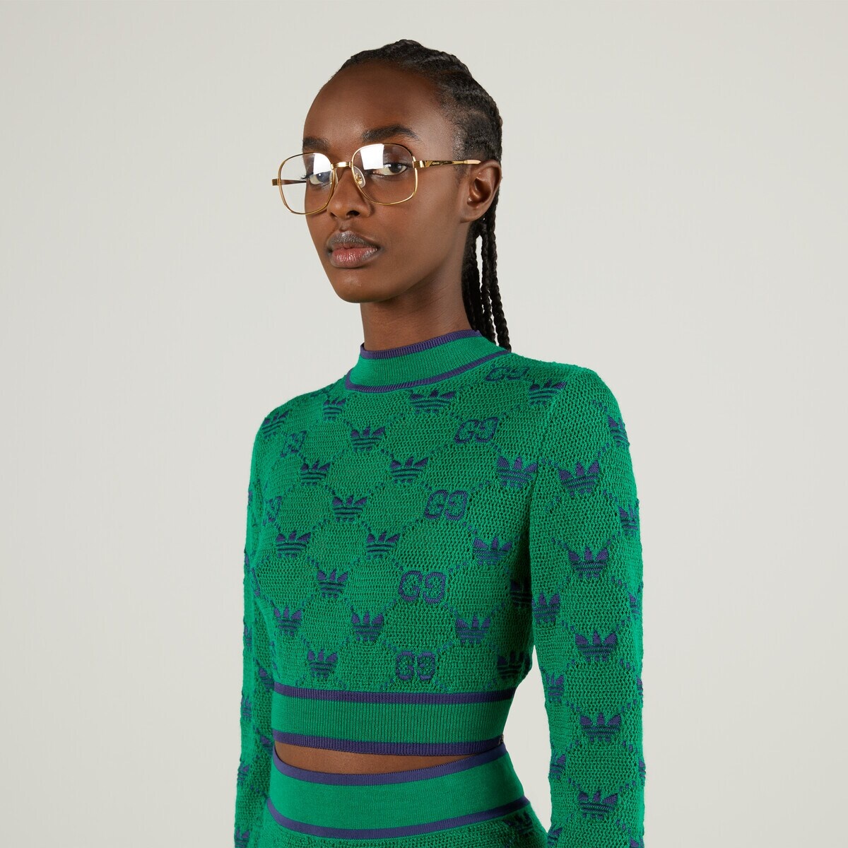 adidas x Gucci wool jacquard sweater - 4