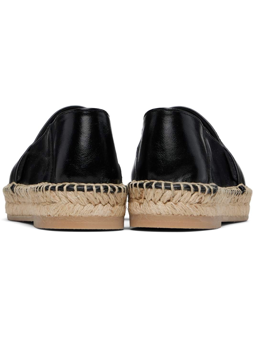 Black 'AMI Leather' Espadrilles - 2