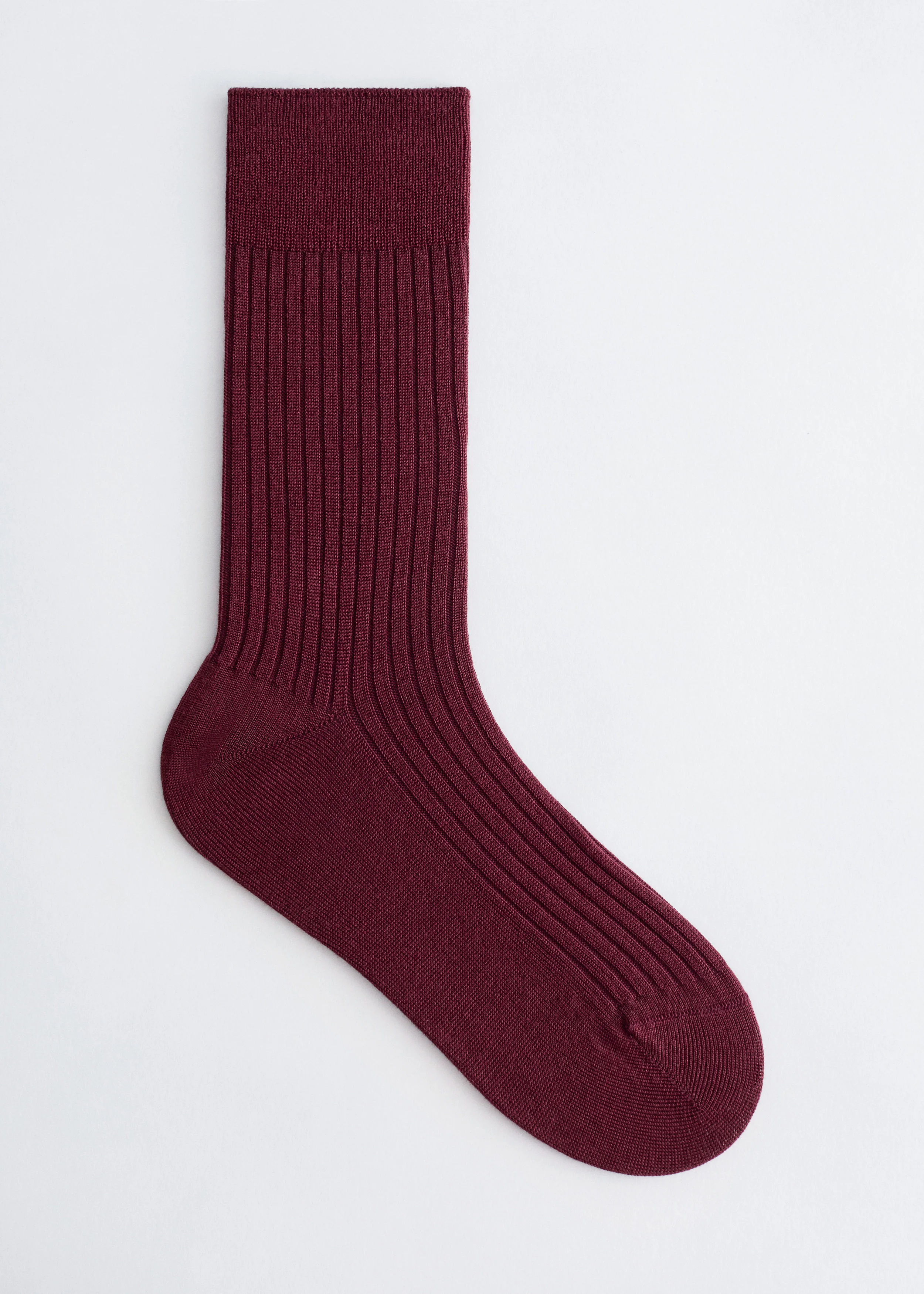Ribbed Silk Socks - 1