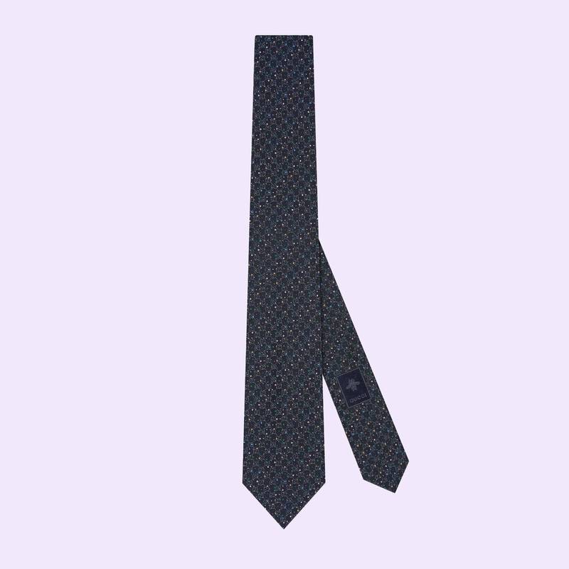 GG dots silk jacquard tie 1