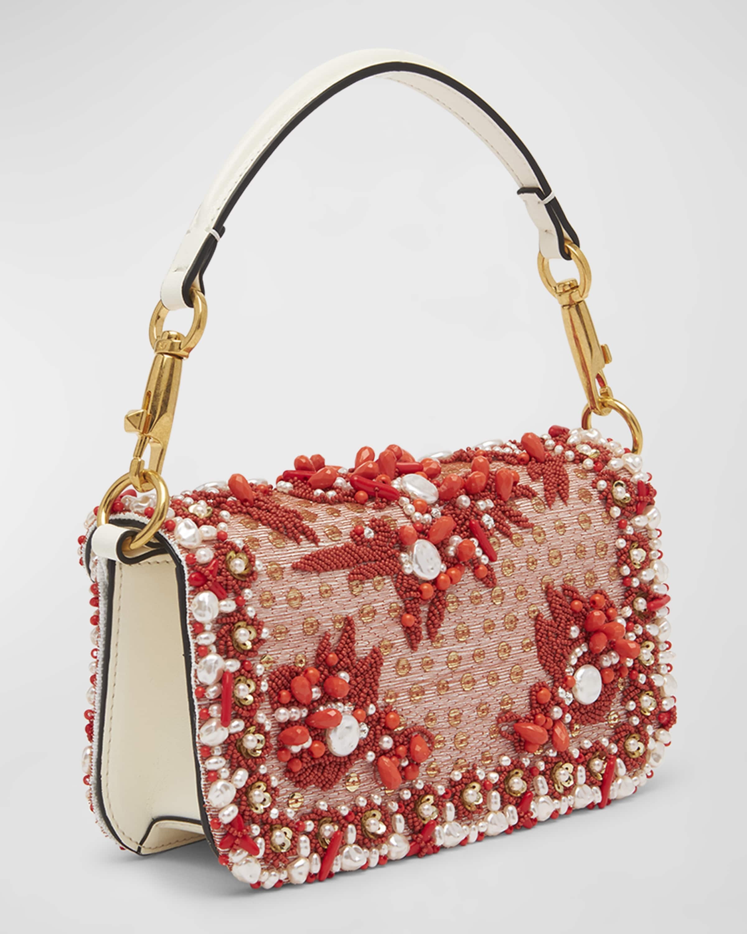 Loco Small Coral Jewel Chain Shoulder Bag - 4