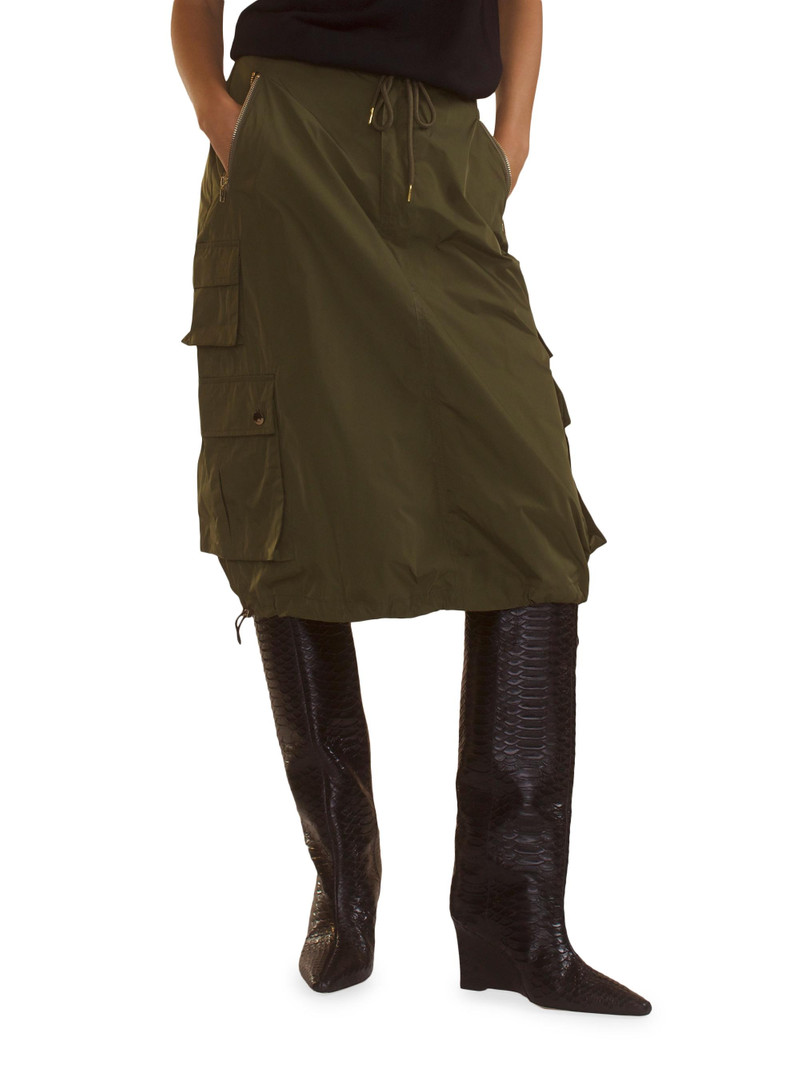 Women's Cargo Skirt - Dark Green 1
