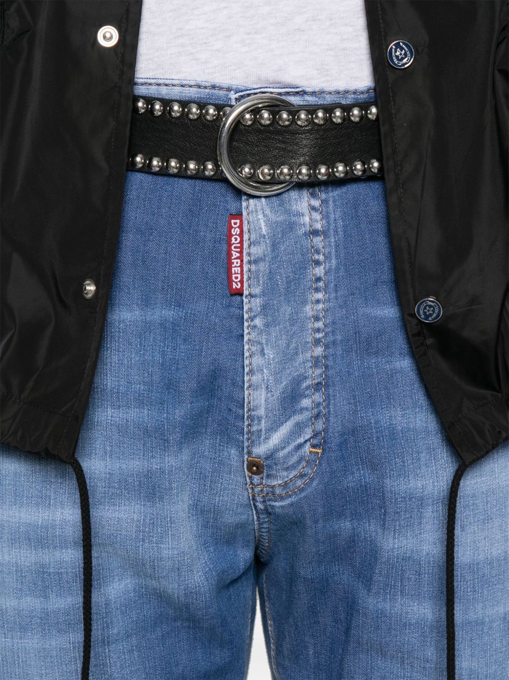 logo-embroidered jeans - 5