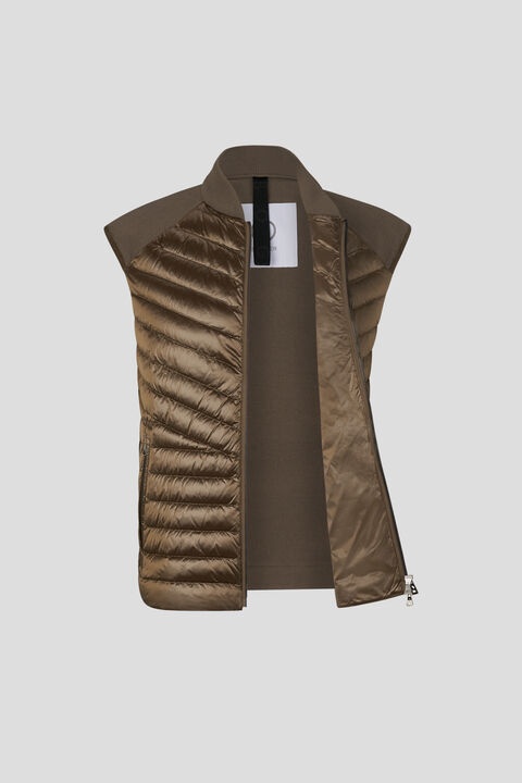Lucio Hybrid knitted vest in Olive green - 2
