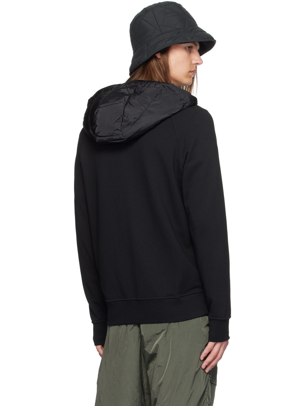 Black Hybridge Huron Zip Down Jacket - 3