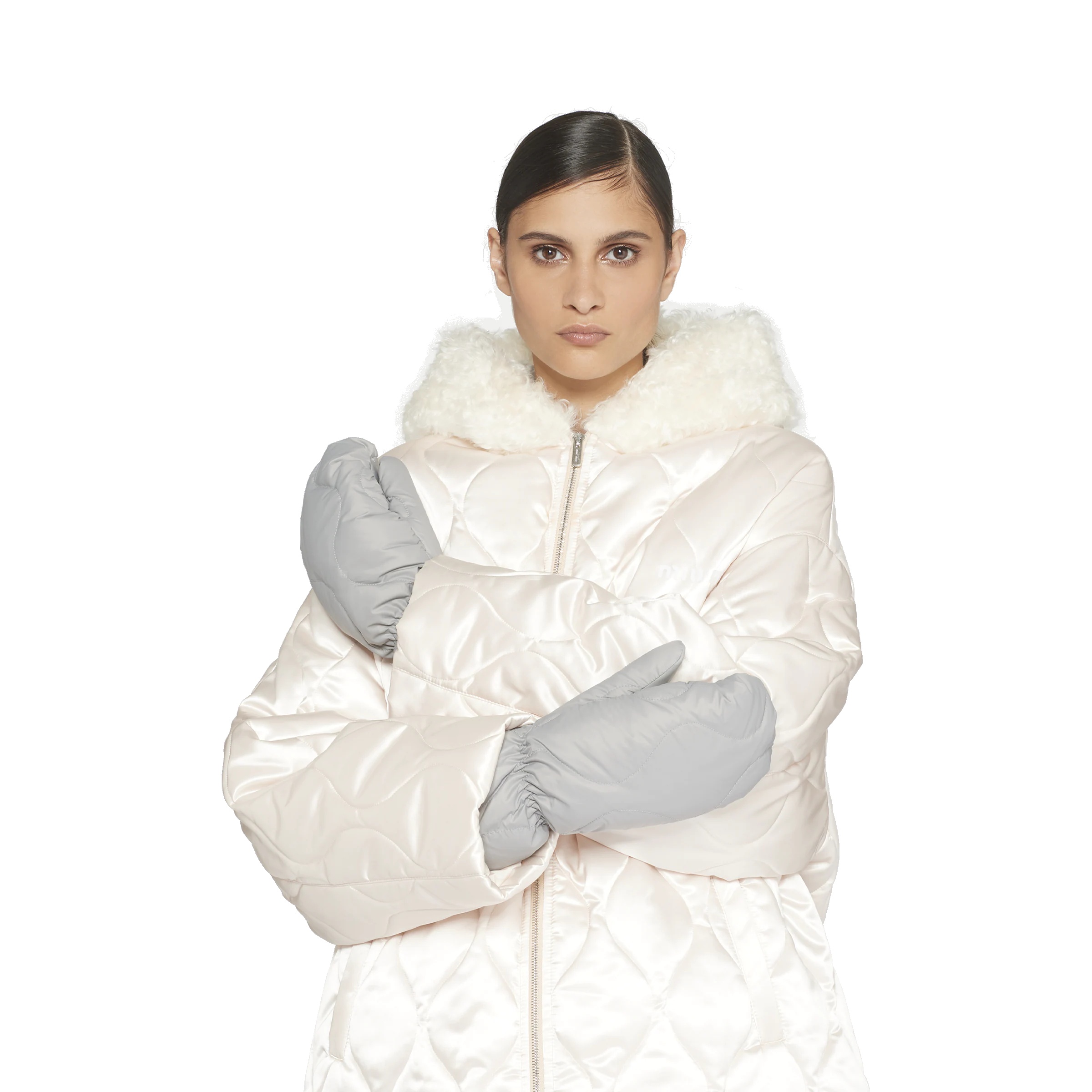 Quilted nylon mittens - 3