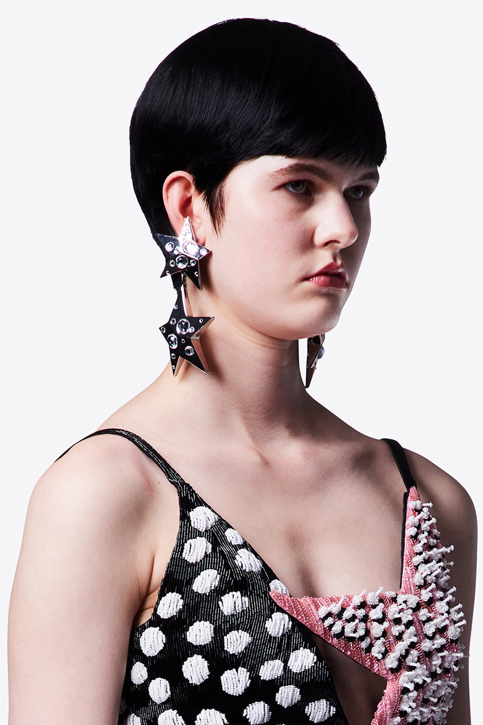 CRYSTAL STAR DROP EARRING - 2