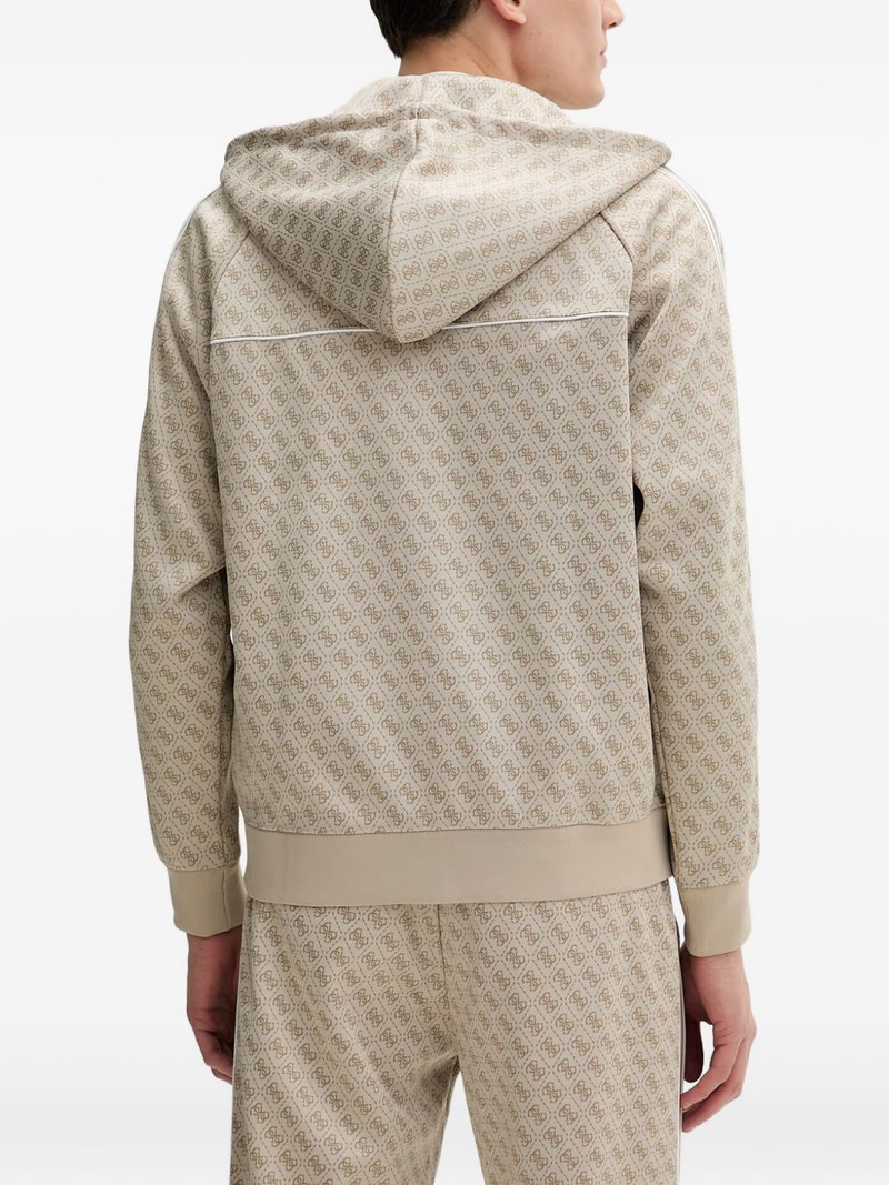 4G monogram-print zip-up hoodie 3