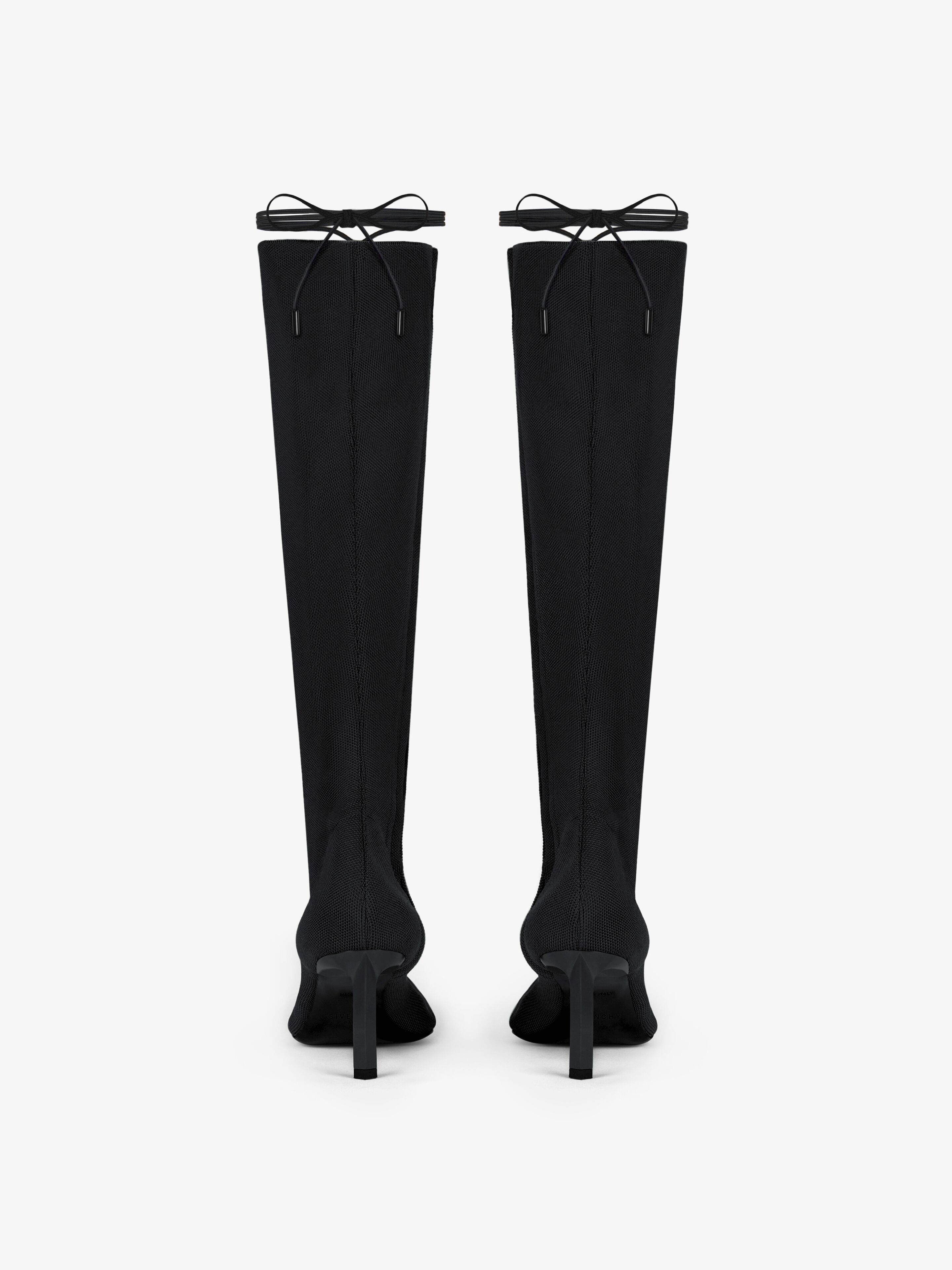 SHOW HIGH BOOTS IN KNIT AND LEATHER - 8